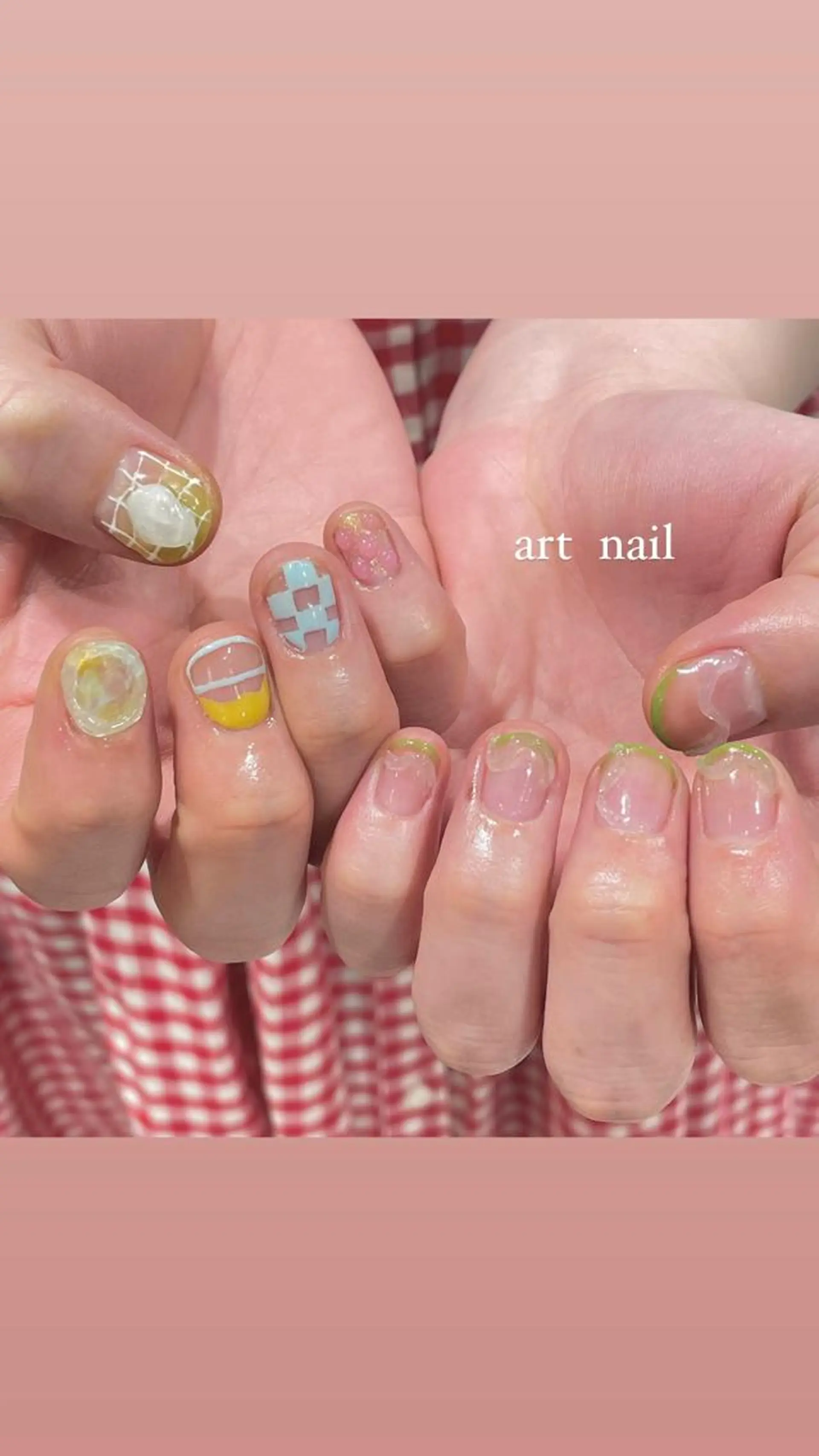 ネイル ハンドネイル 淡色ネイル 🎀moeのネイルデザイン