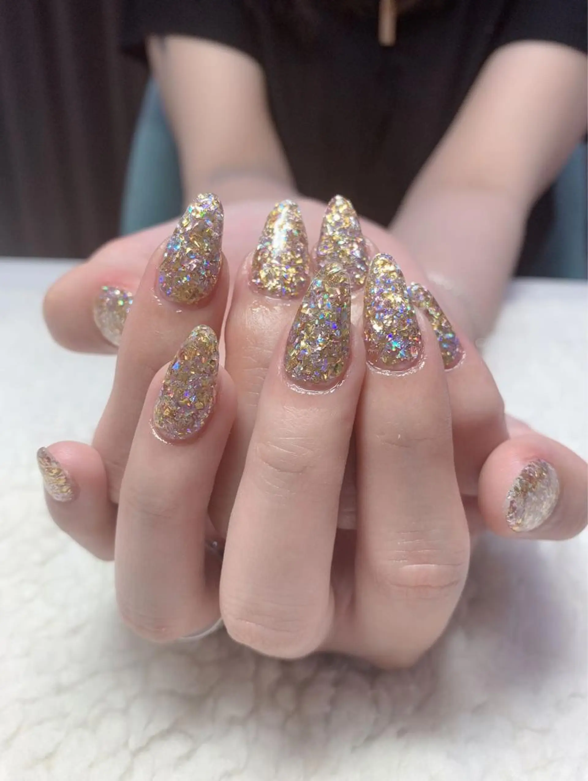 ネイル 韓国ネイル ラメ(グリッター) emmi      salon所属・Emmi salonのネイルデザイン