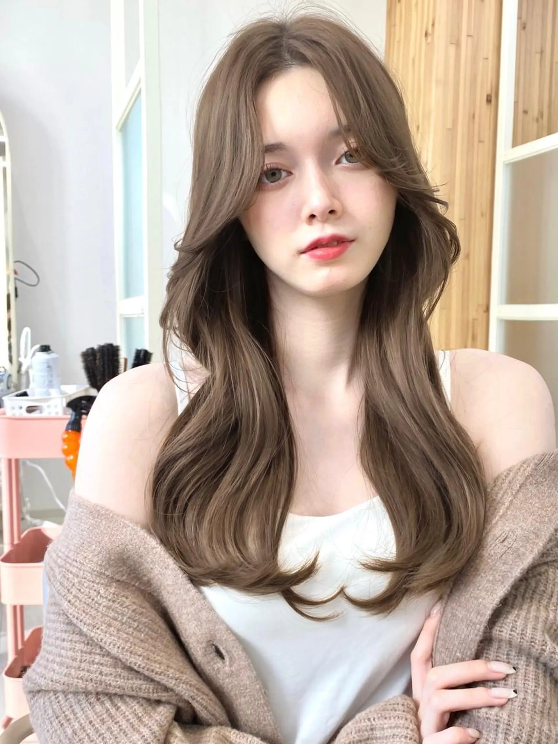 ロング 韓国風ヘア レイヤーカット カット ヘアカラー トリートメント 韓国くびれレイヤー 🇰🇷はづきのヘアスタイル