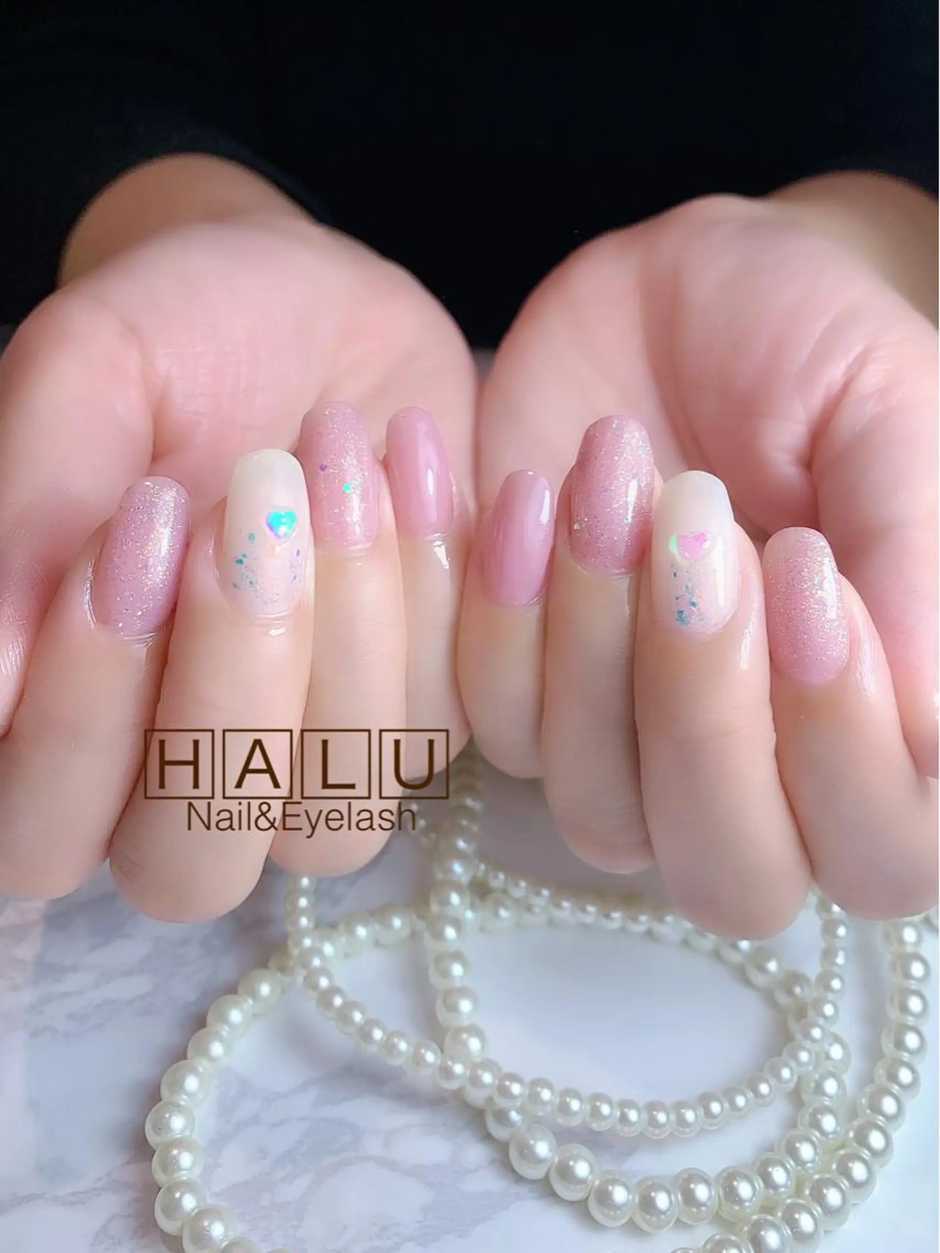 ネイル ハート バレンタイン HALU ハルのネイルデザイン
