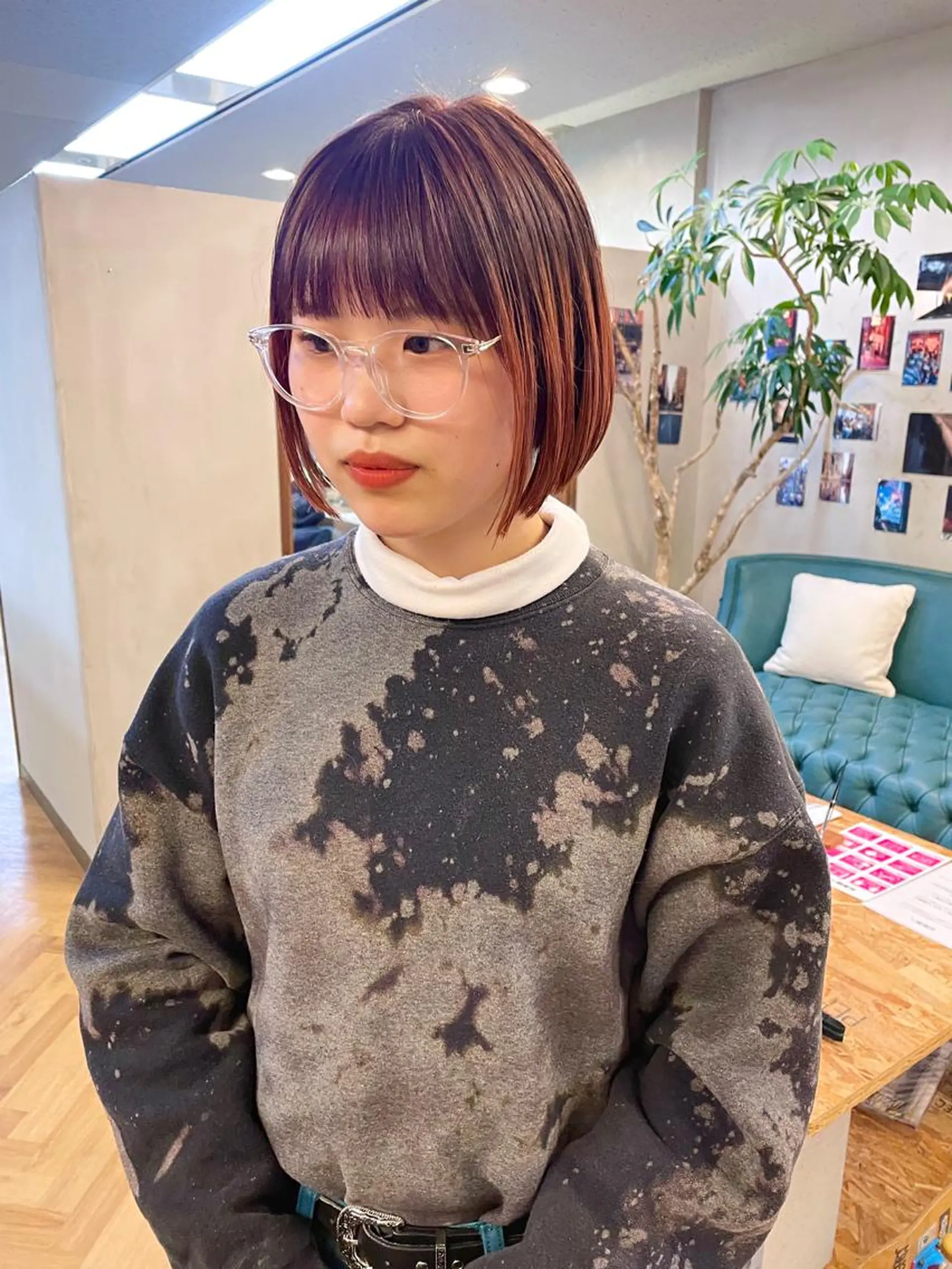 ミディアム カラー パーマ ヘアアレンジ メンズ キッズ ネイル マツエク・マツパ アイブロウ tatsumi/ボブ ウルフ/レイヤーのヘアスタイル