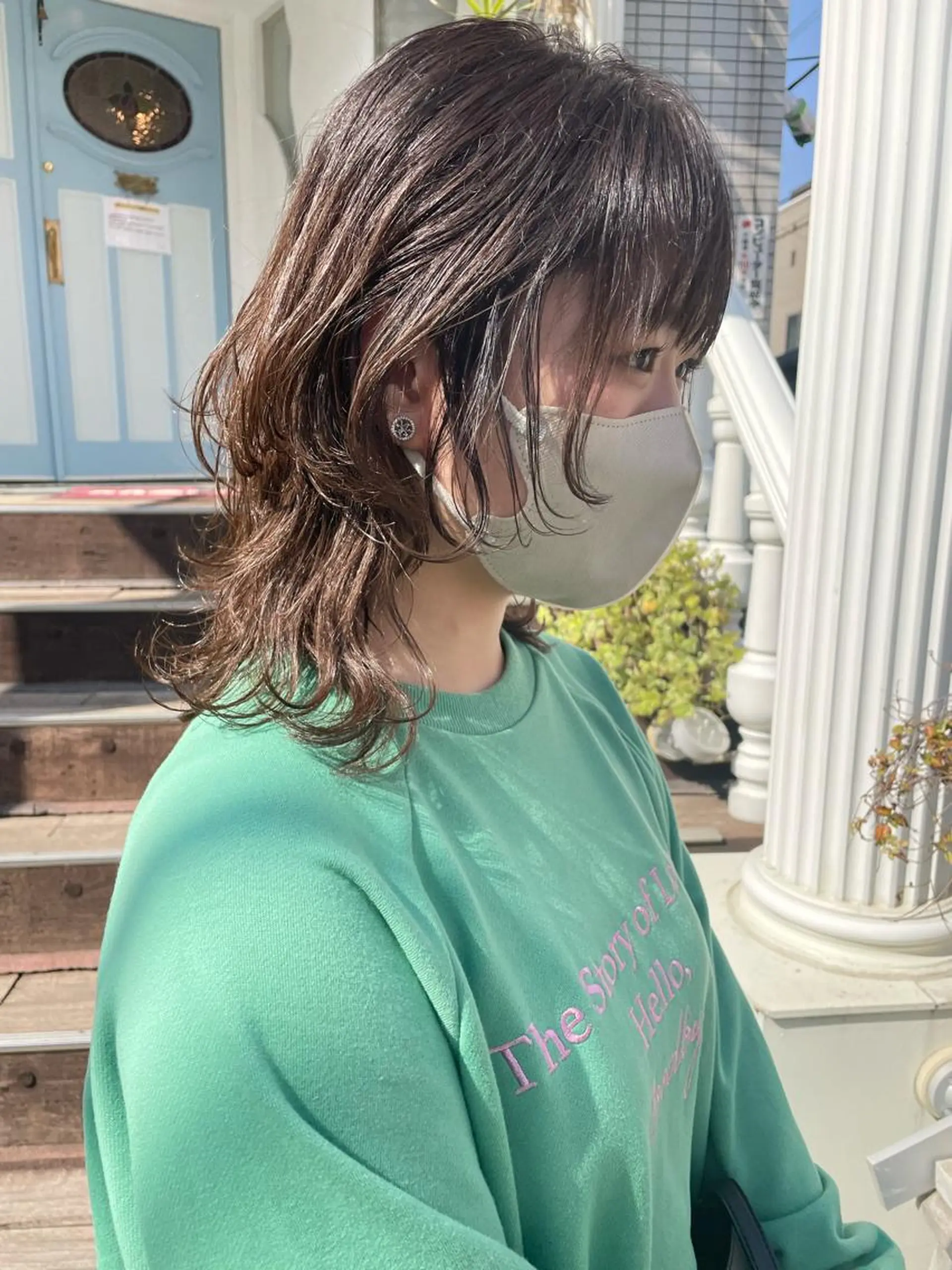 ミディアム 顔まわりレイヤー レイヤーカット ウルフカット 🐺高椋 海/ウルフ/レイヤーのヘアスタイル