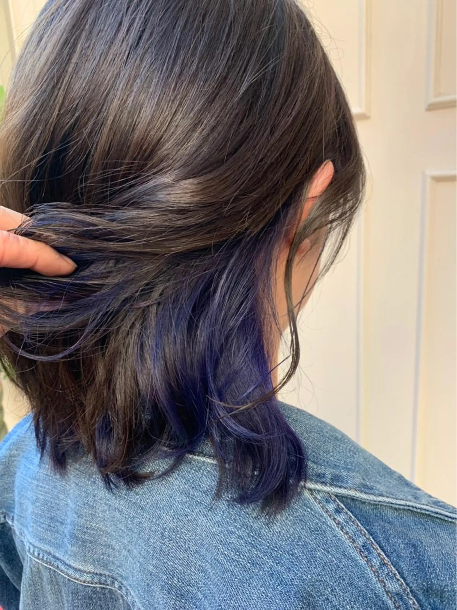 ミディアム カラー ブルーカラー ブルーパープル パープルカラー 🫟Blanco🫟 Color&Careのヘアスタイル