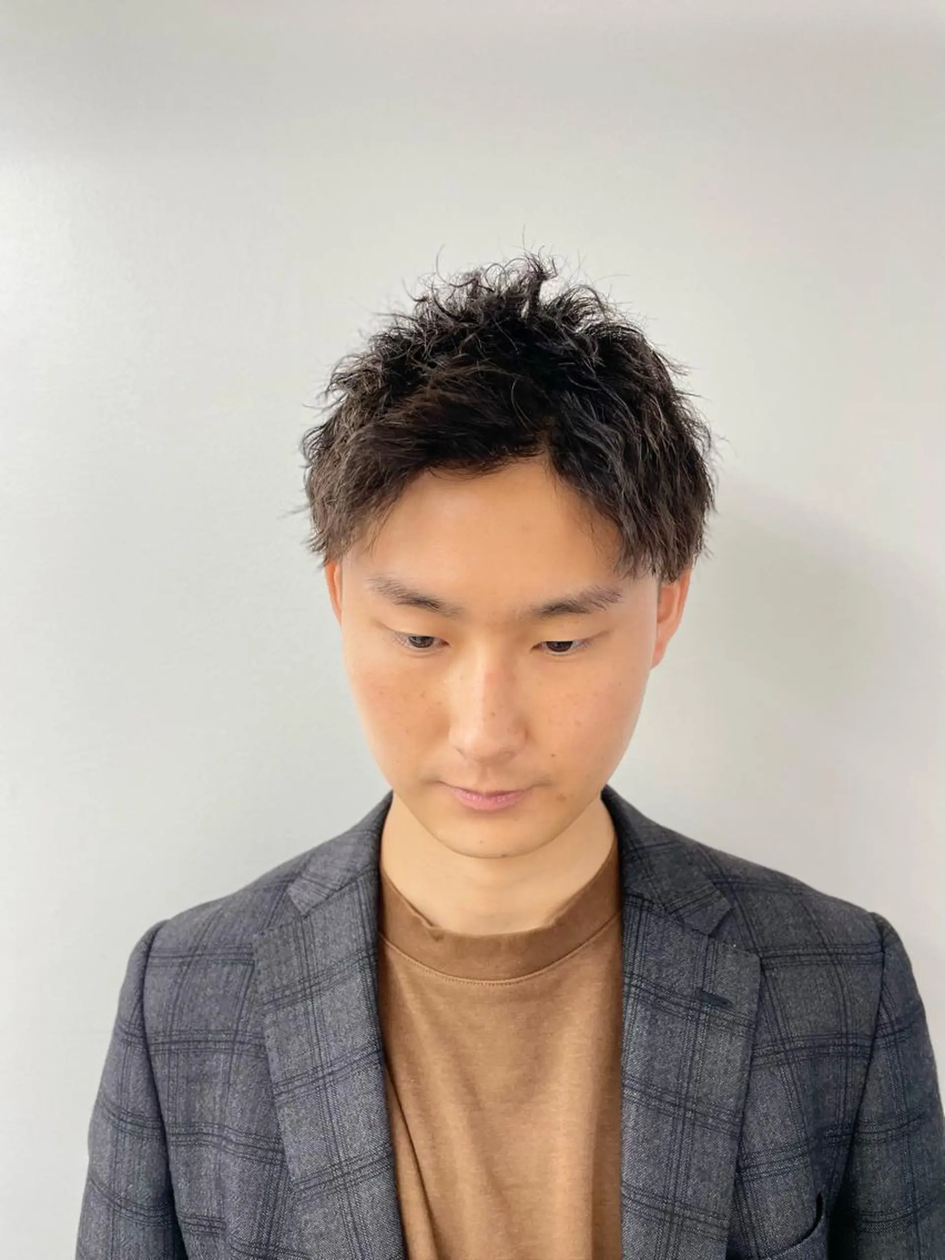 ショート パーマ メンズ メンズパーマ ツイストスパイラルパーマ スパイラルパーマ カット パーマ 銀座メンズカット/ 銀座メンズパーマ/のヘアスタイル