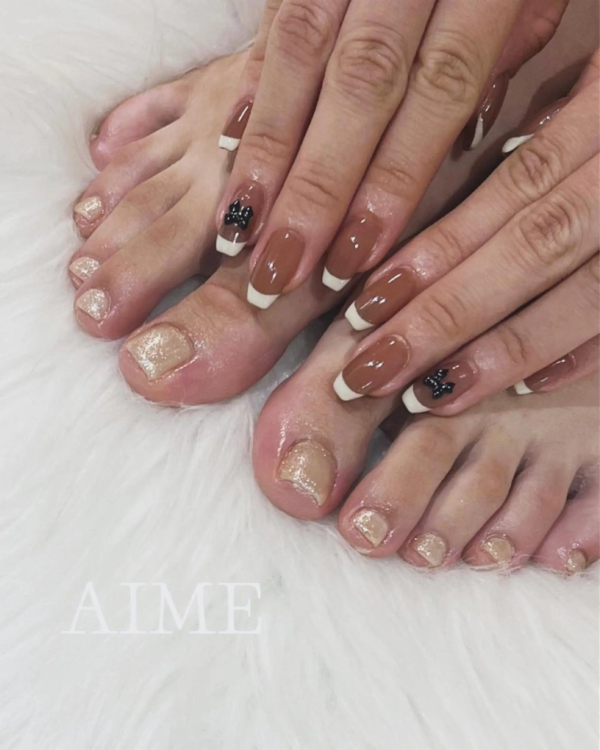 ネイル フットネイル シンプルネイル ハンドネイル AIME (yuuka)のネイルデザイン