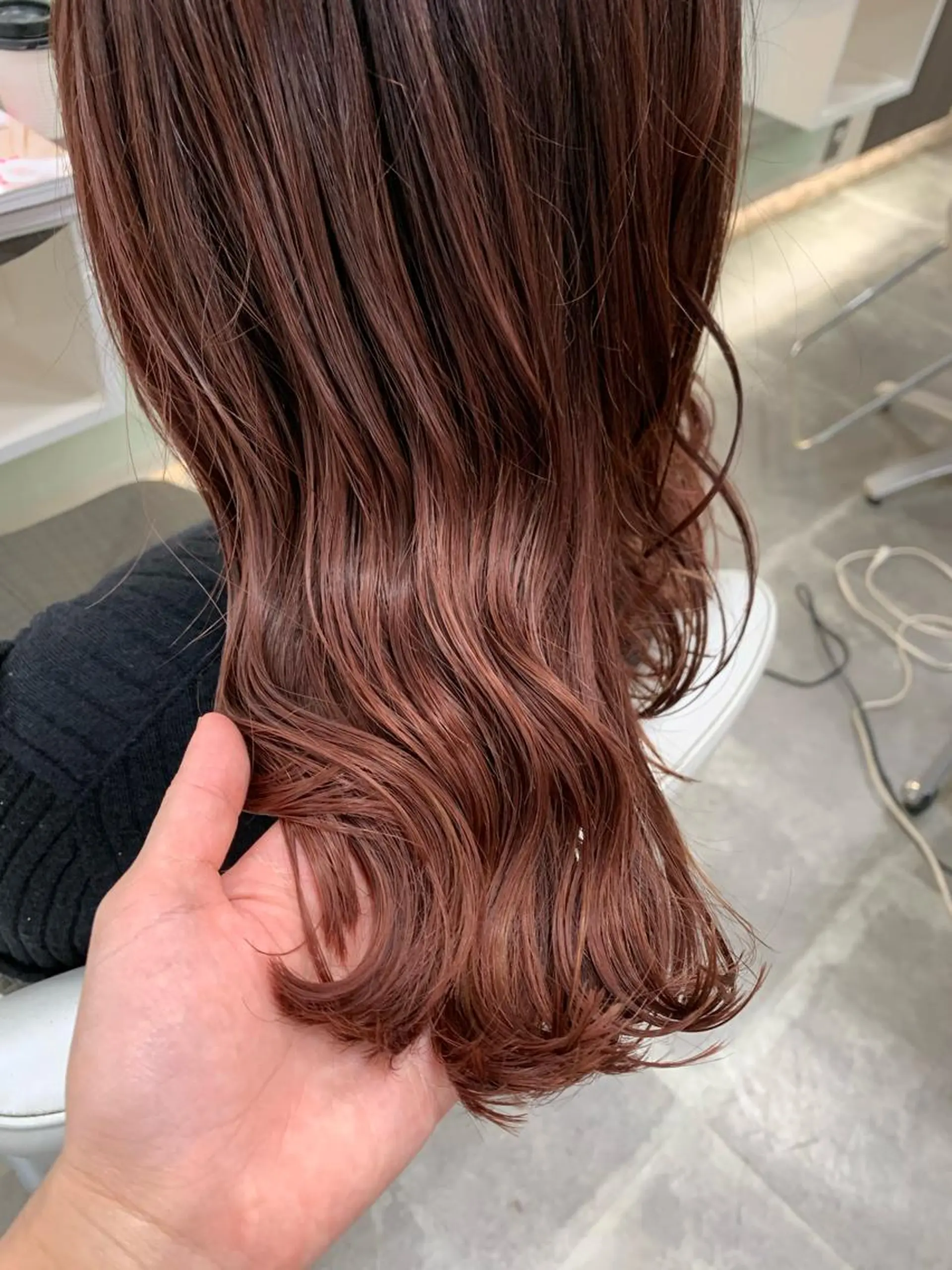 セミロング カラー カット ヘアカラー 平 ちひろのヘアスタイル