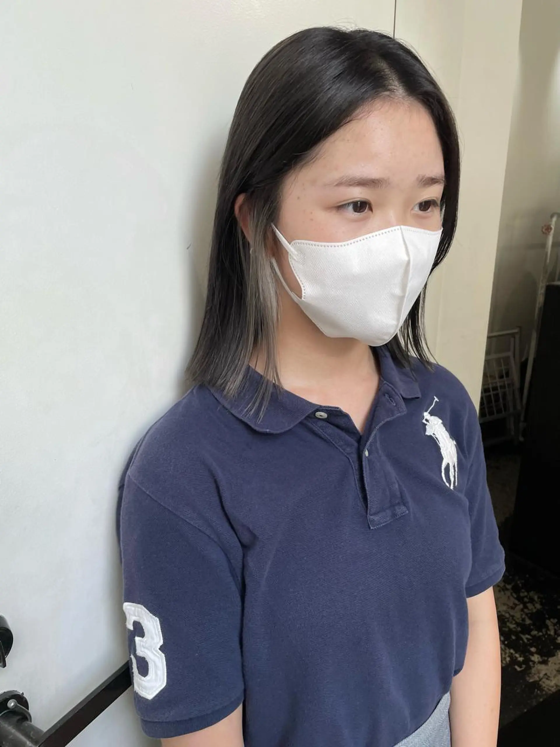 セミロング カラー パーマ ヘアアレンジ メンズ キッズ ネイル マツエク・マツパ アイブロウ メンズブリーチ ブリーチ ホワイト カット ヘアカラー トリートメント 艶ハイトーン/ヘア アレンジAYAKAのヘアスタイル