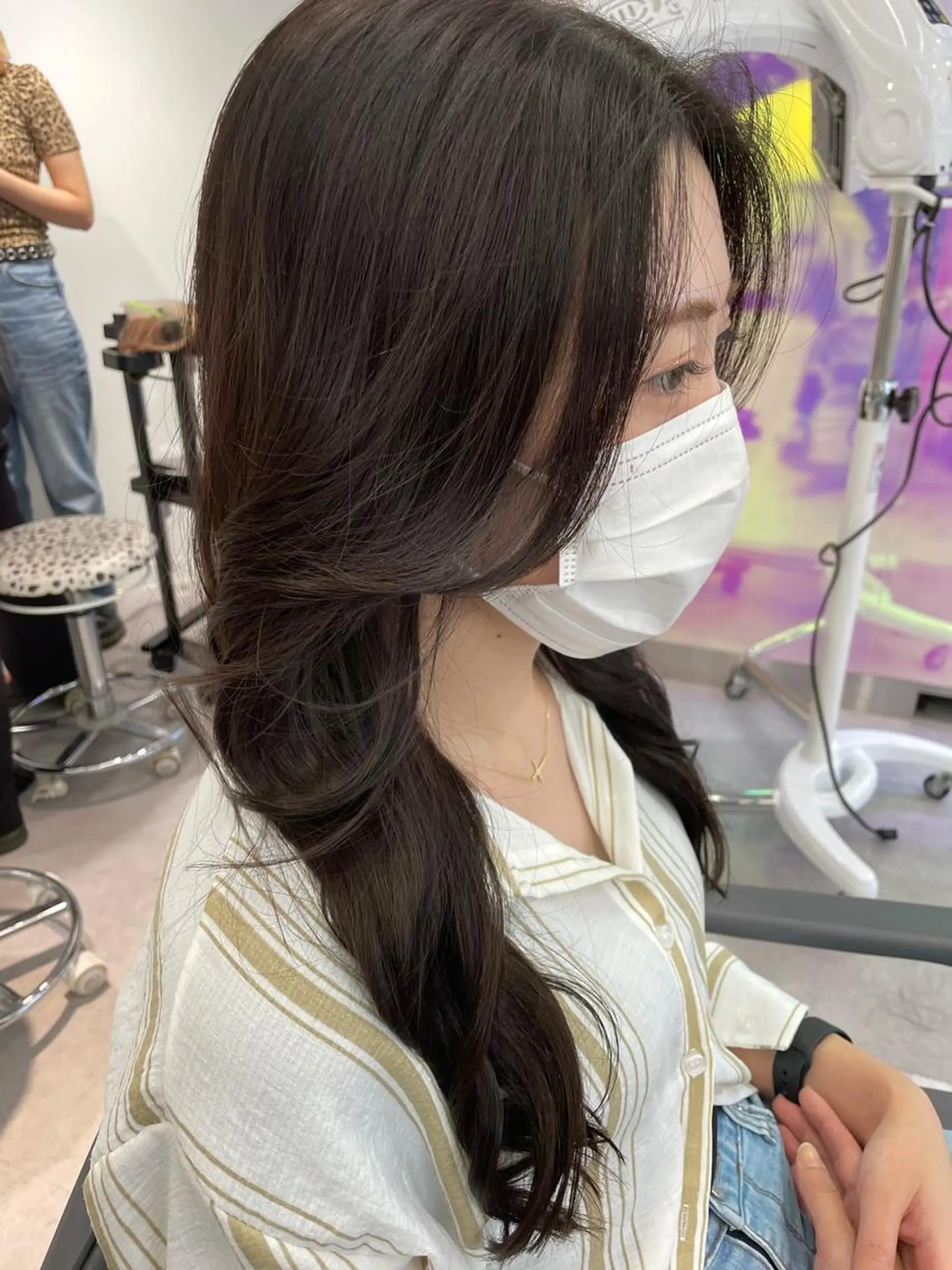 セミロング カット ヘアカラー トリートメント 韓国ハッシュカット/ 新宿/髪質改善/岡崎のヘアスタイル