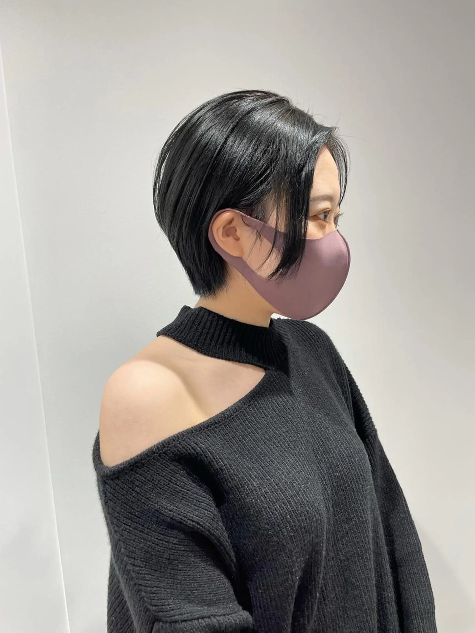 ショート カラー 黒髪 ショートヘア risa 。のヘアスタイル