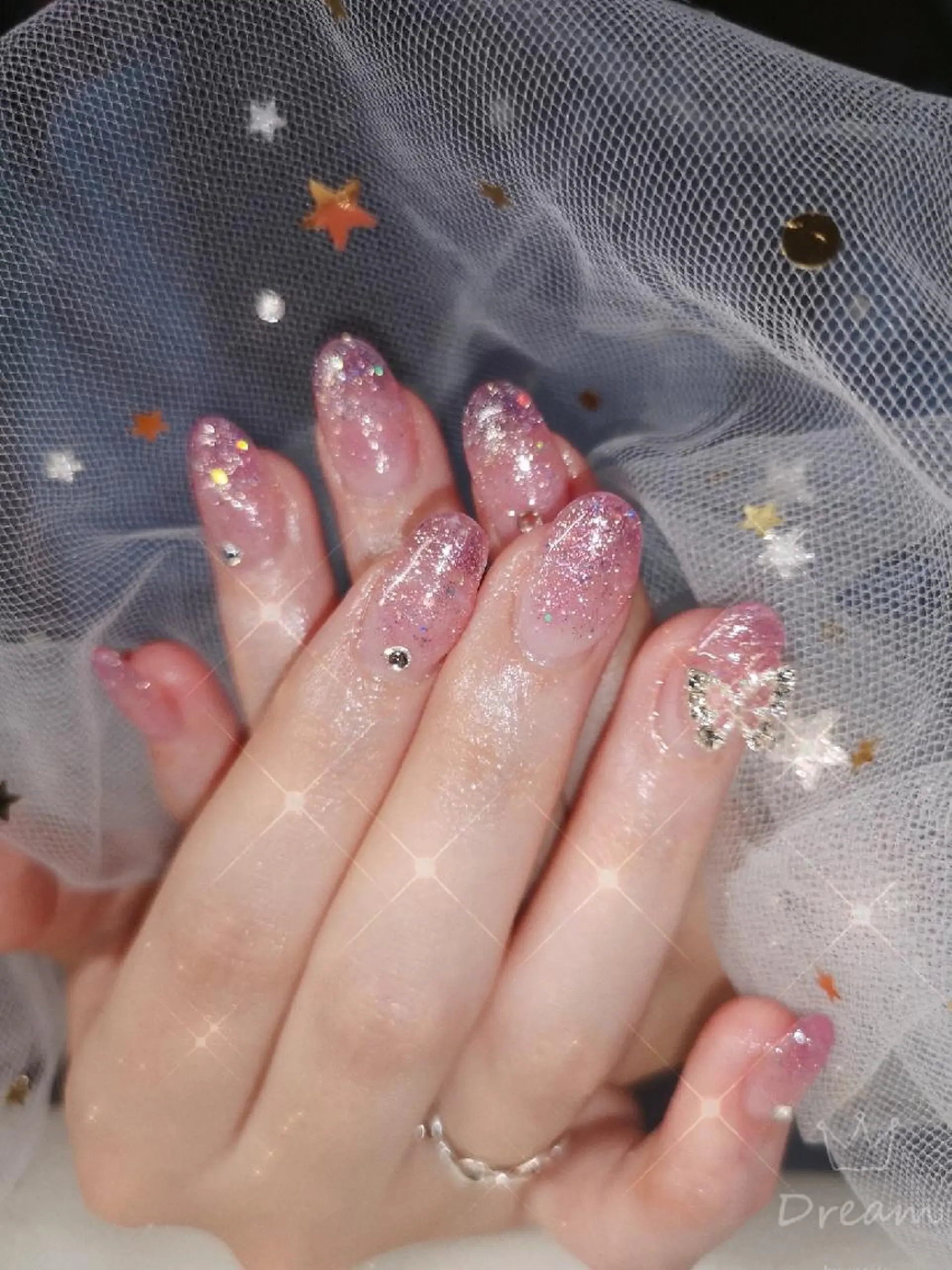 ネイル ネイリストゆか💅 長さだし、深爪矯正のネイルデザイン