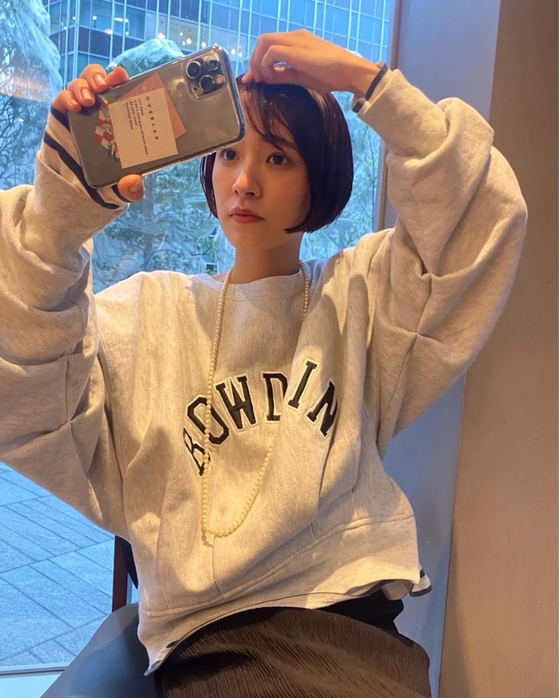 ショート カラー 似合わせカット レイヤー/ボブのヘアスタイル