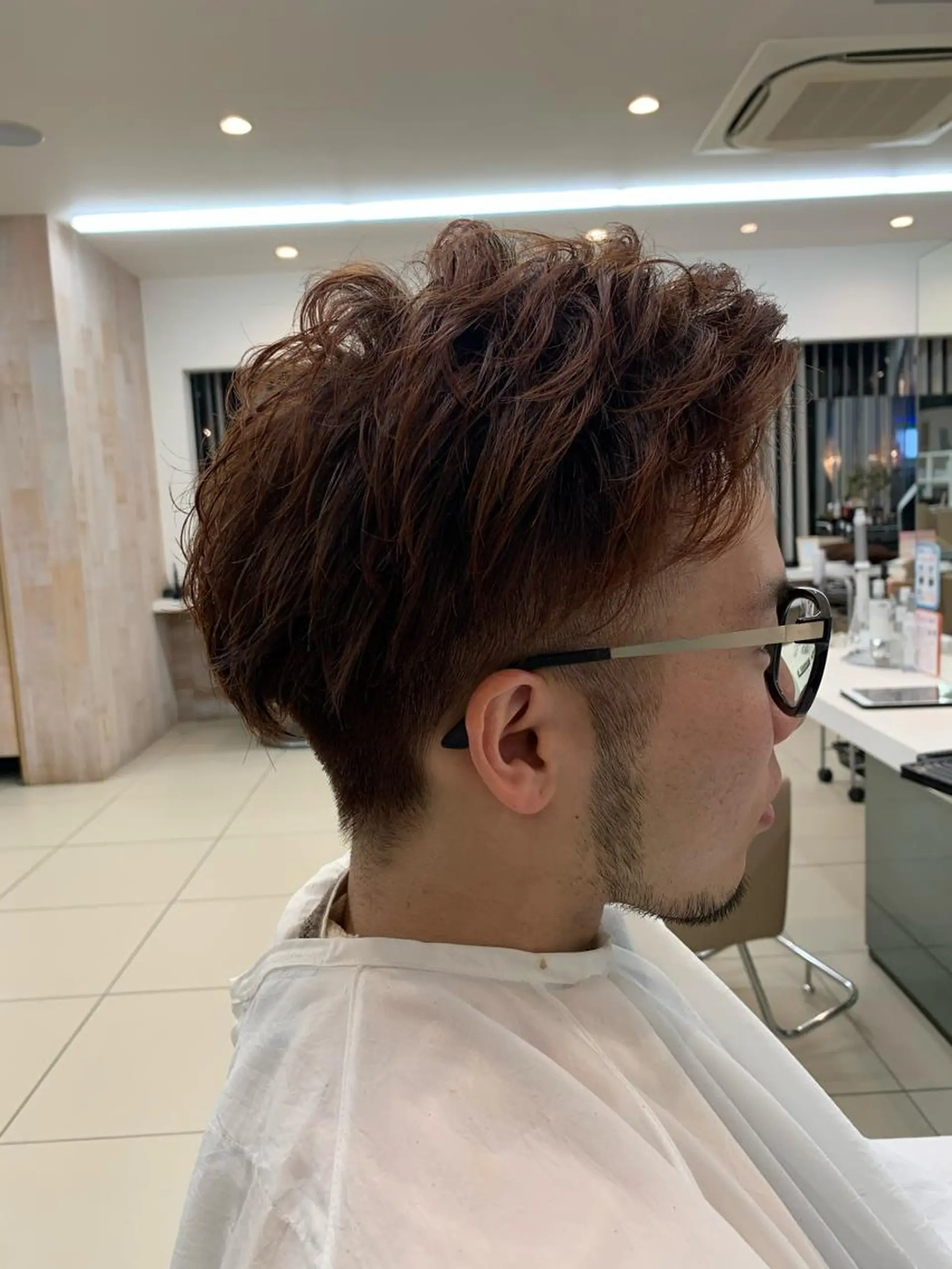 カラー メンズ カット パーマ 田中 陵のヘアスタイル
