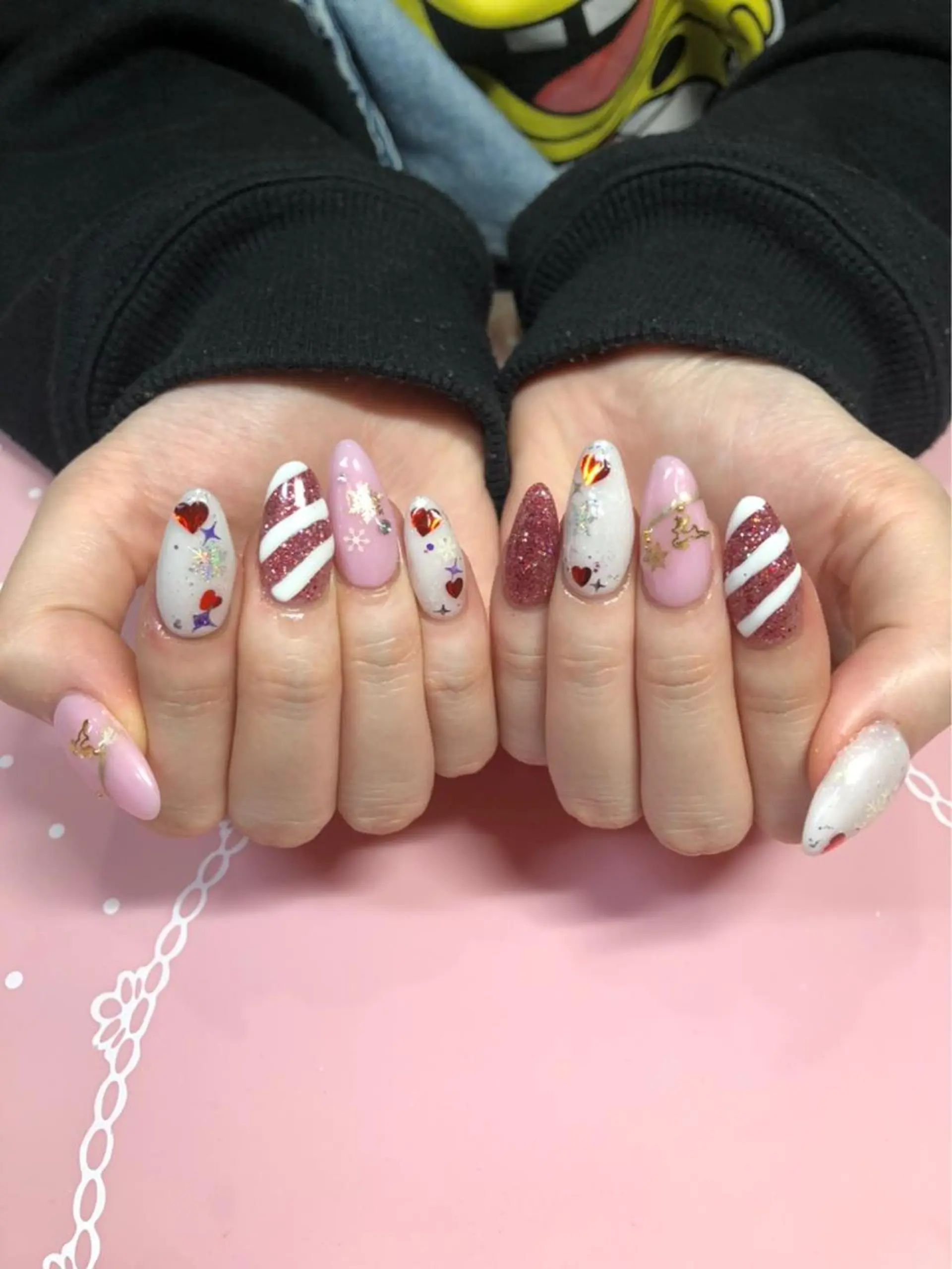 ミディアム ネイル ハンドネイル 《LB》ラブリエ Nail&eyeのマツエク・マツパデザイン