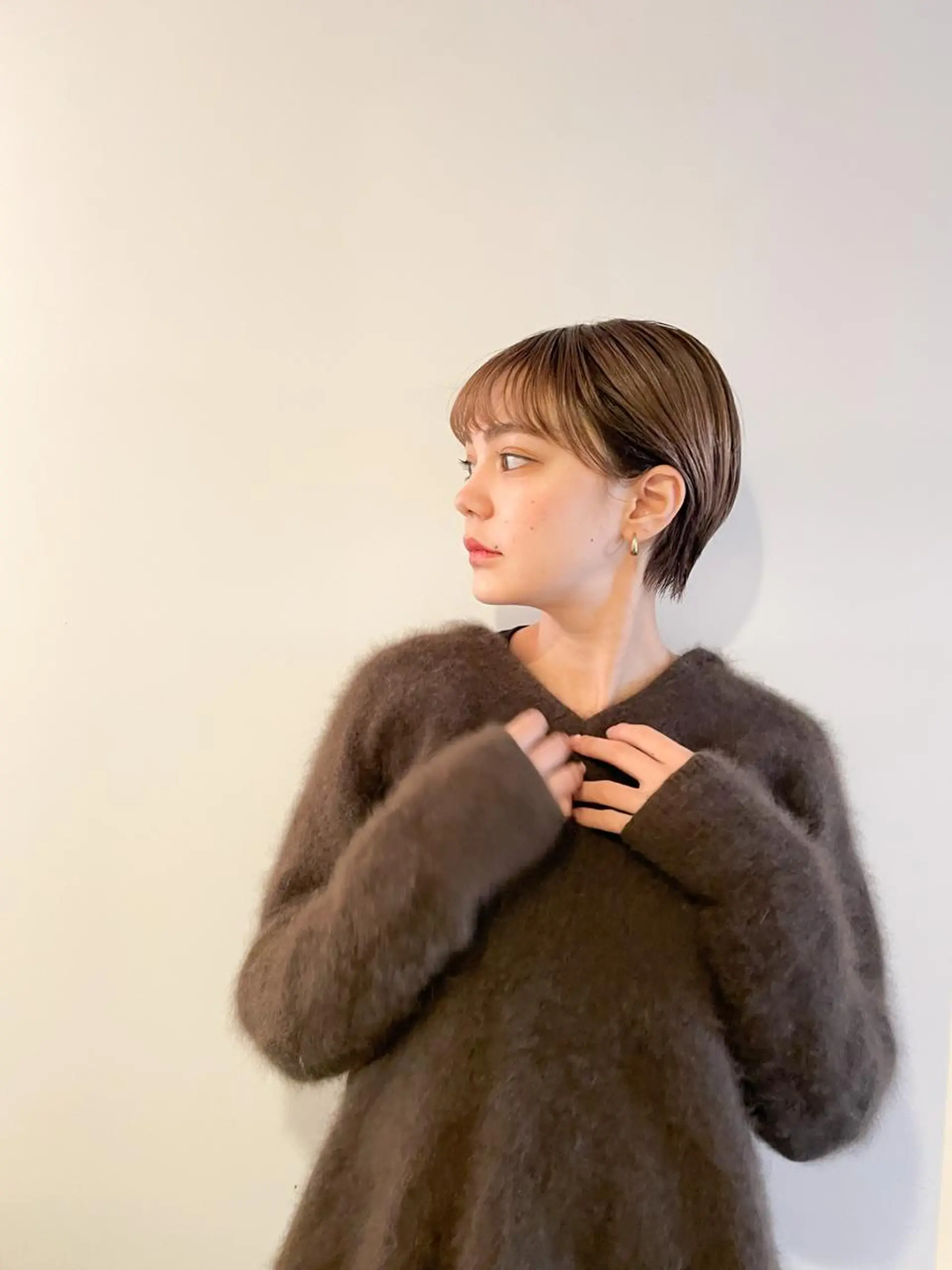 ショート カラー 丸みショート ショートヘア カット ヘアカラー トリートメント Takuma Suzuki中目黒のヘアスタイル