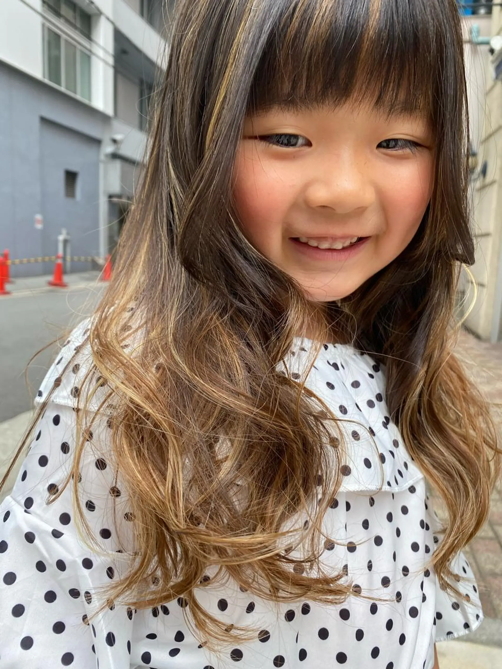 ロング カラー キッズ ハイライトカラー ハイライト ohana所属・中尾 綺のヘアスタイル