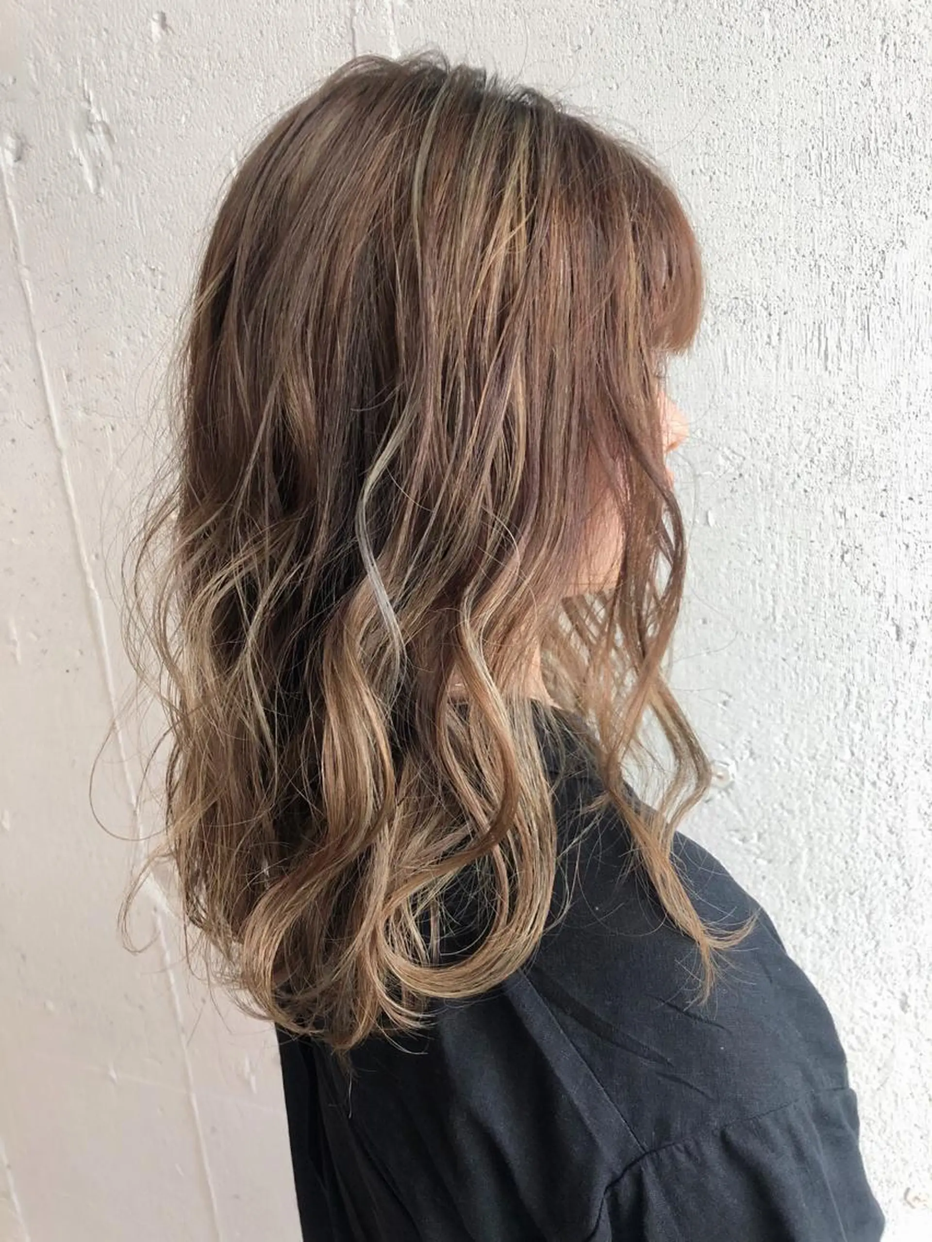 ミディアム カラー ヘアアレンジ ハイライトカラー ハイライト ciAo!所属・ふくだ りさ【ciAo!】のヘアスタイル