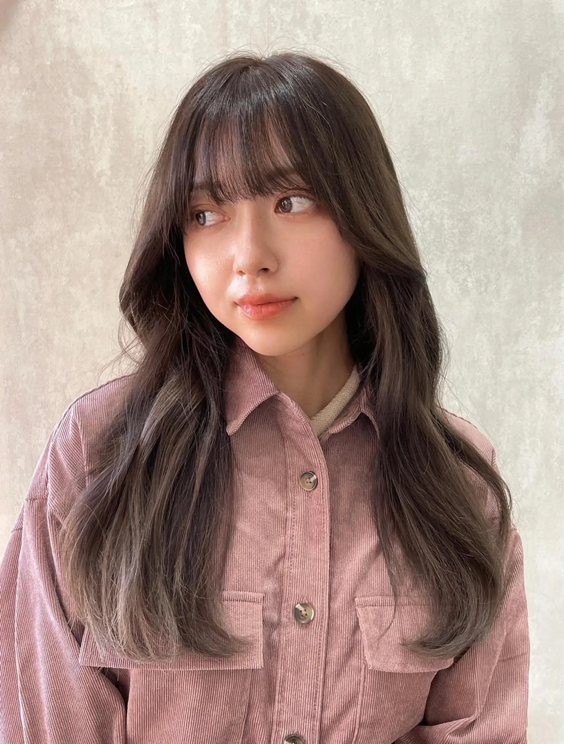 ロング カット 縮毛矯正 トリートメント レイヤー/韓国 ❤️髪質改善　芹奈のヘアスタイル