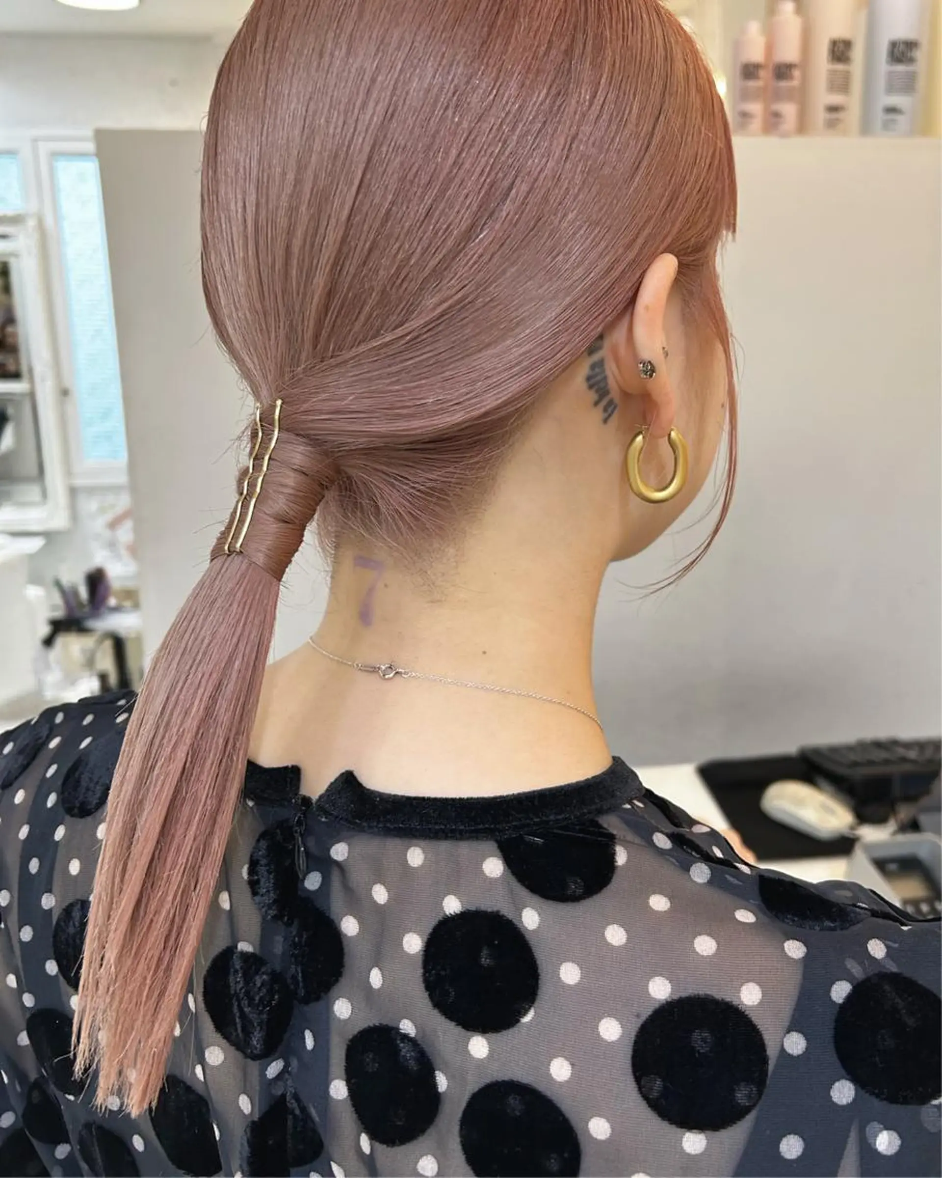 ミディアム カラー ヘアアレンジ マツエク・マツパ アイブロウ ヘアセット Noah's　Ark所属・透明感カラー🫧ヘア セット🫧松本菜月の眉毛・アイブロウイメージ