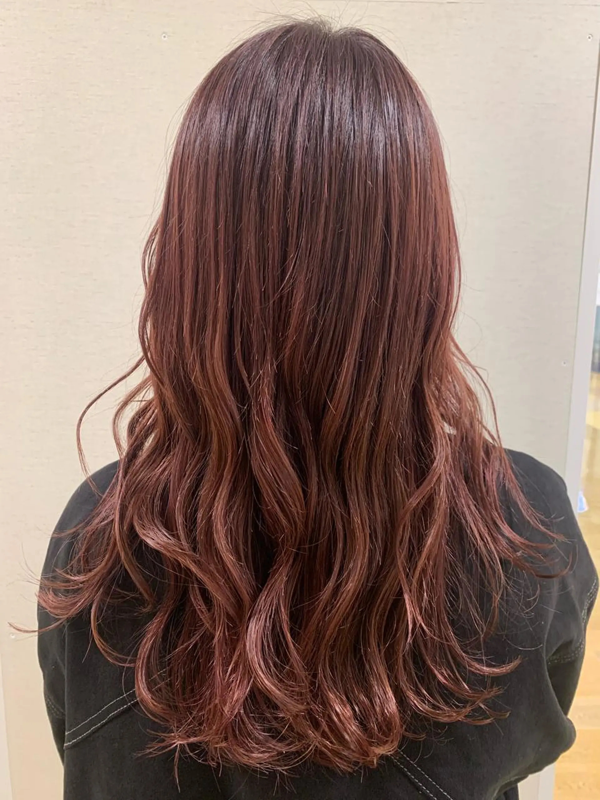 ロング カラー ブリーチ ブラウンカラー ピンクカラー ピンクブラウン 高橋友里亜 /フリーランスのヘアスタイル