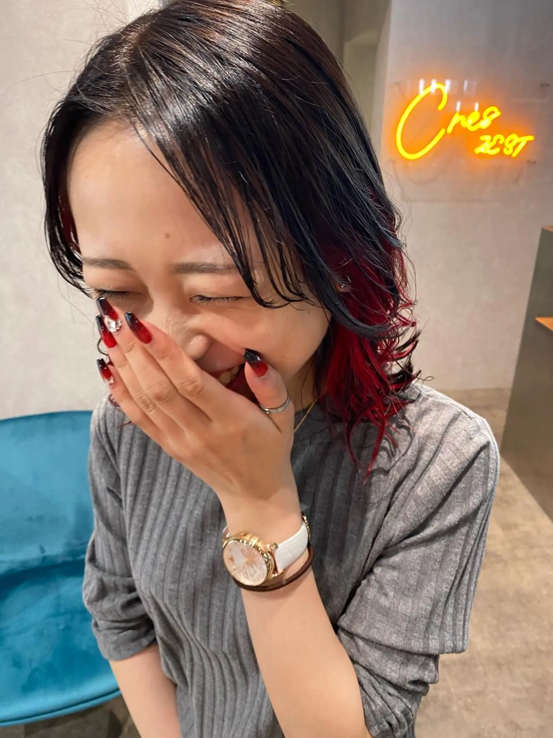 ミディアム カラー ヘアアレンジ XENA表参道 MIKUのヘアスタイル