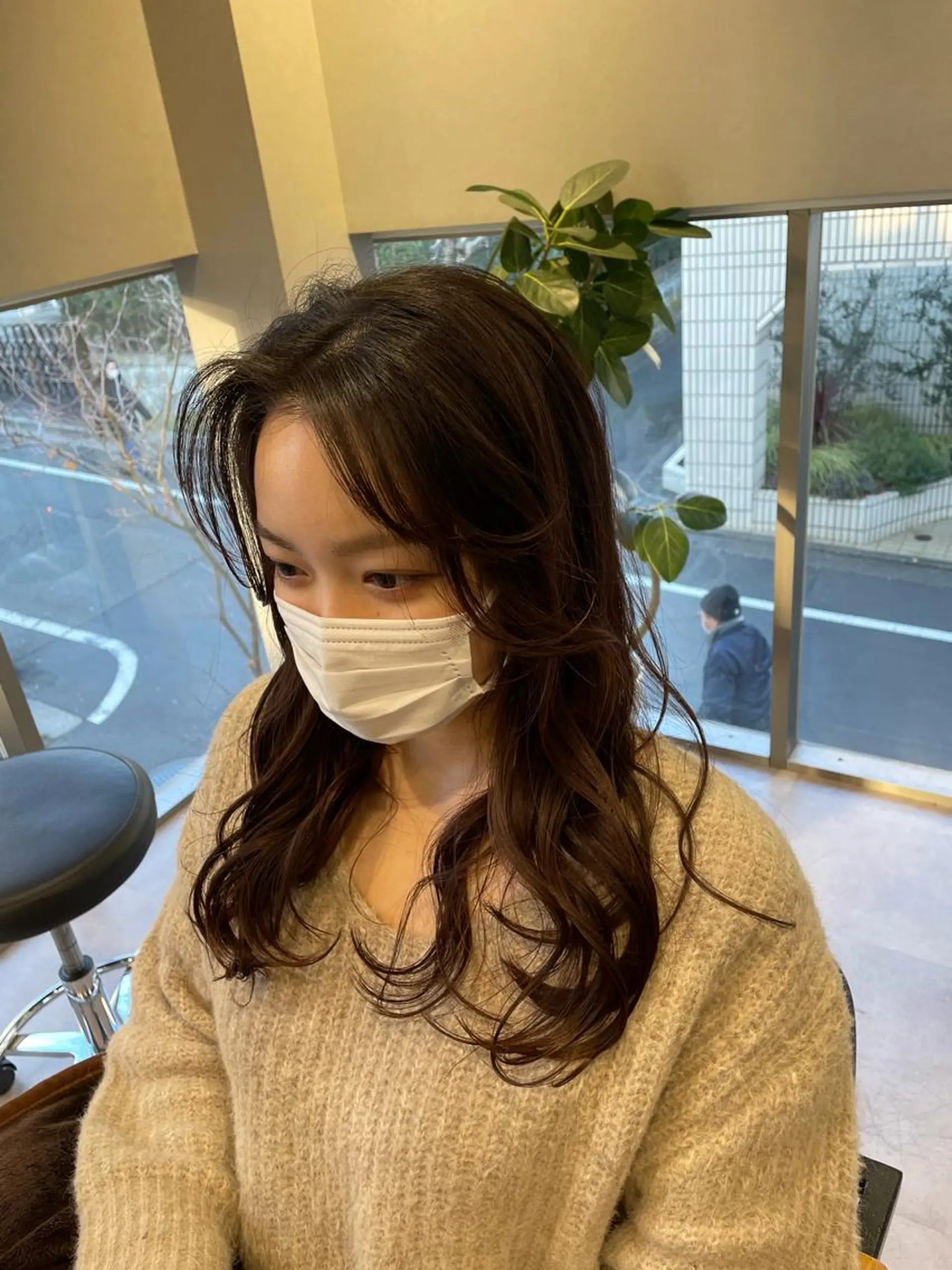 セミロング ボブ エギョモリ 外国人風カラー ハイライト 髪質改善 韓国風/オシャレ /縮毛矯正/滝口琴未のヘアスタイル