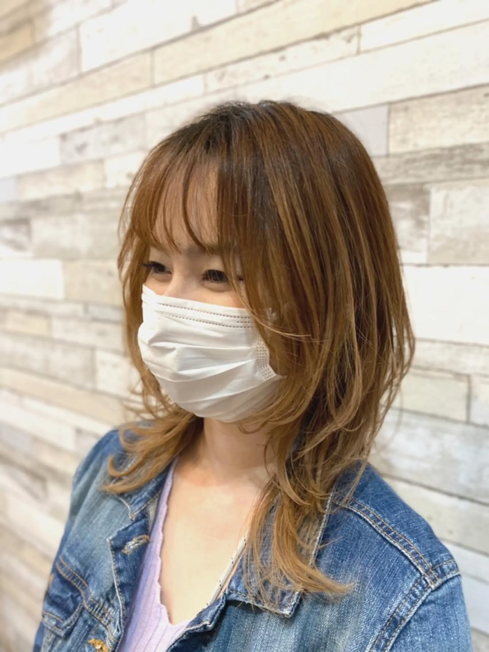 セミロング アフロート福岡所属・大石 妃恵のヘアスタイル