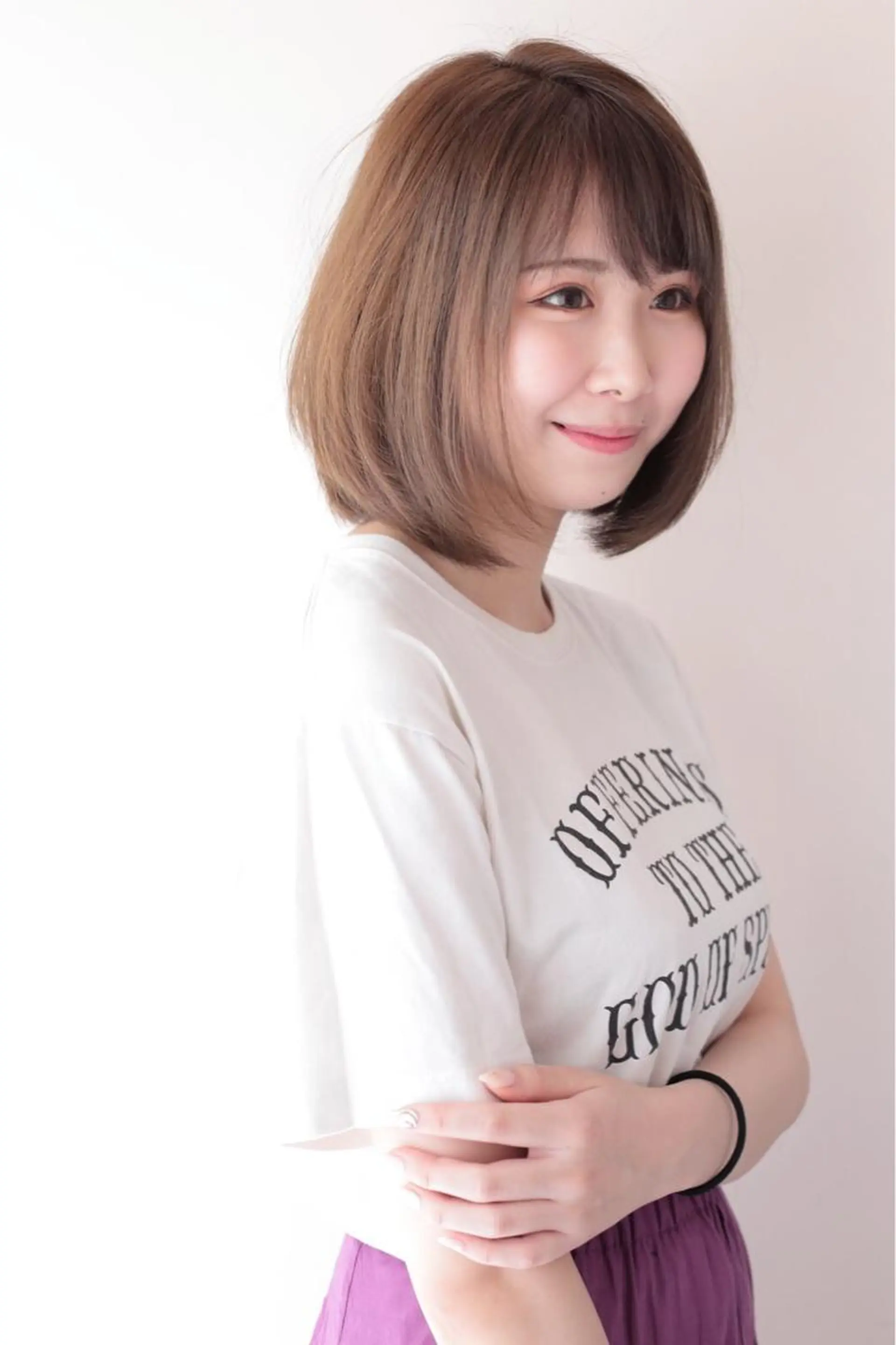 ミディアム カラー ボブ 艶髪/縮毛矯正 /髪質改善千田大地のヘアスタイル