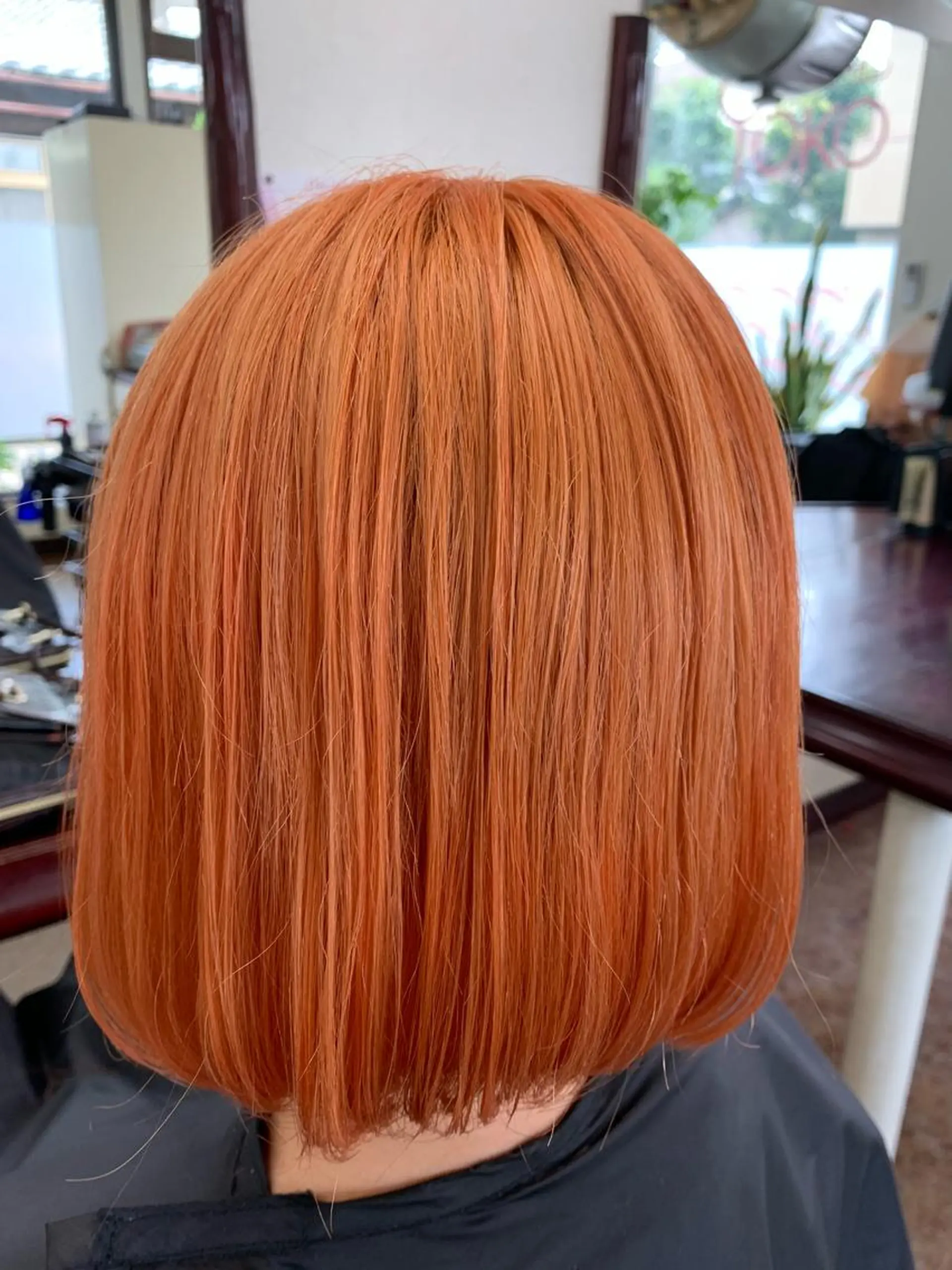 ミディアム カラー オレンジ 後藤 弓佳のヘアスタイル