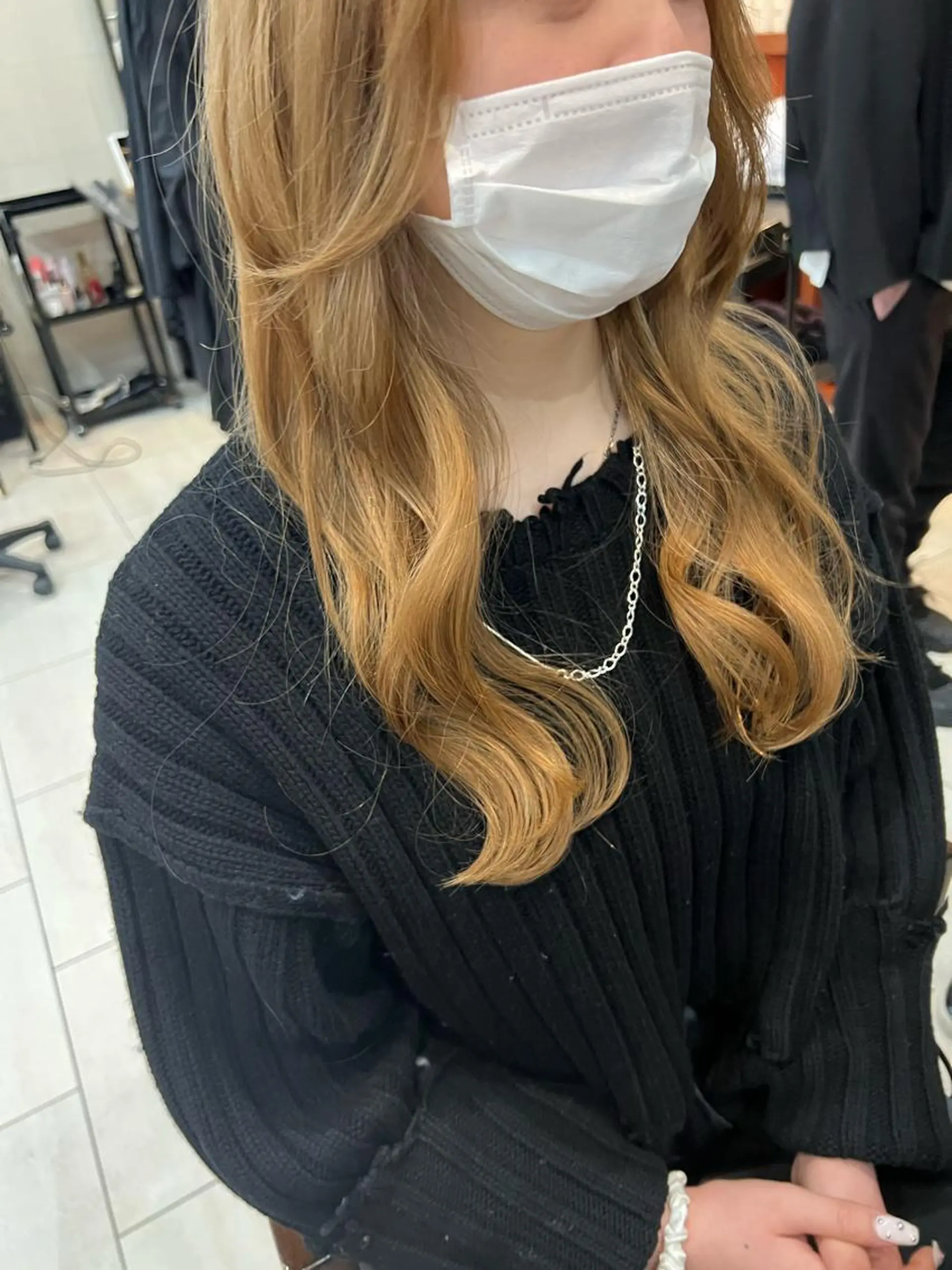 ロング カラー ブロンド ハイトーンカラー メンズカット曲がる 縮毛矯正佐々木タクマのヘアスタイル