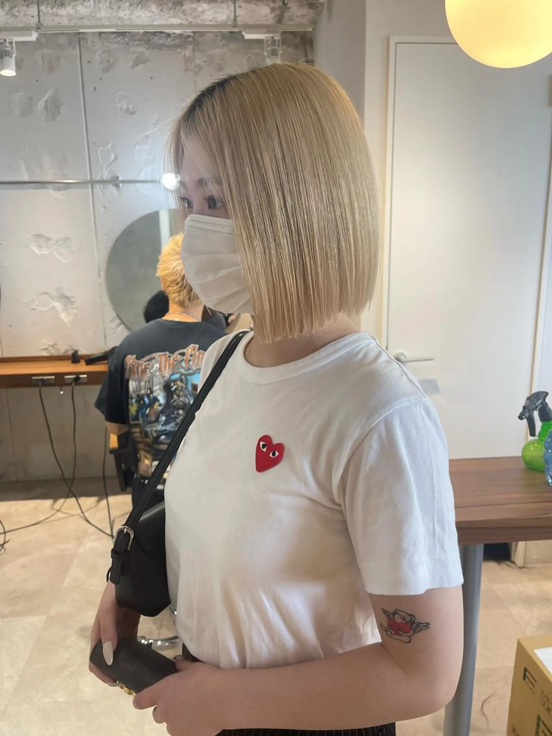 ショート カラー カット ヘアカラー トリートメント 店長　MANAMI ／ブリーチ／骨格ボブのヘアスタイル