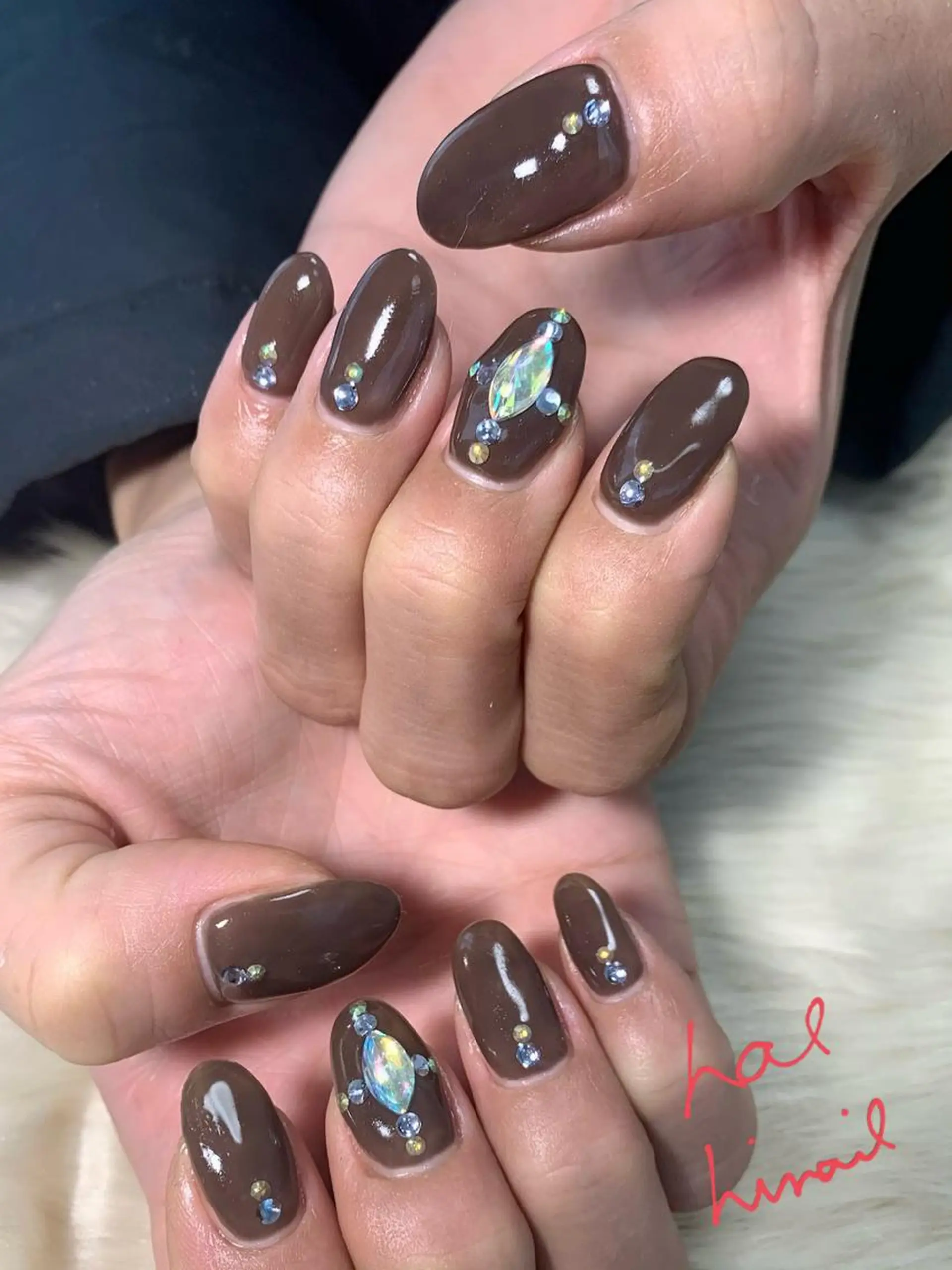ネイル ブラウン はるひな ねいるのネイルデザイン