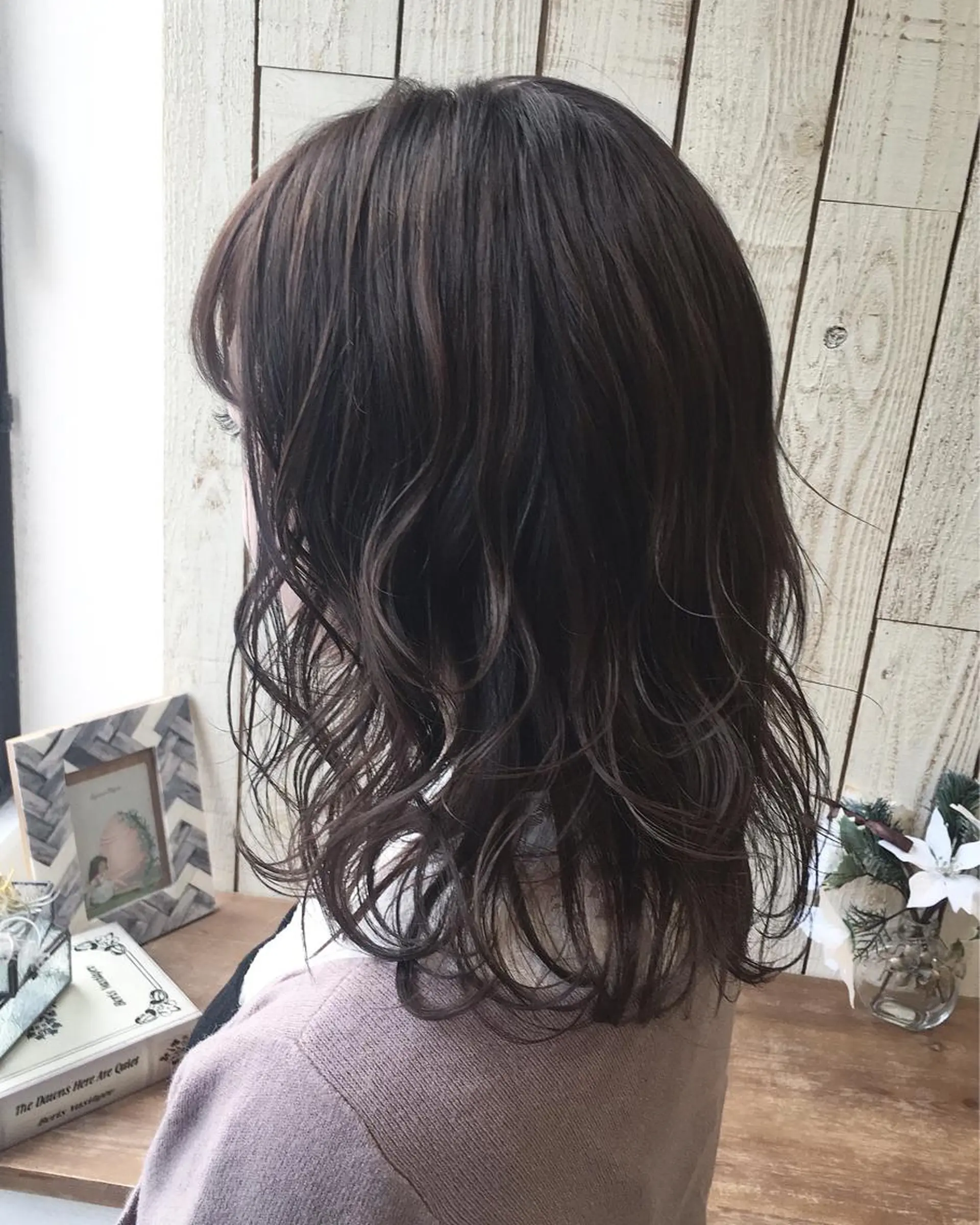 ミディアム カラー グレージュ ラベンダーカラー トリートメント hair salon Ranun髪質改善のヘアスタイル