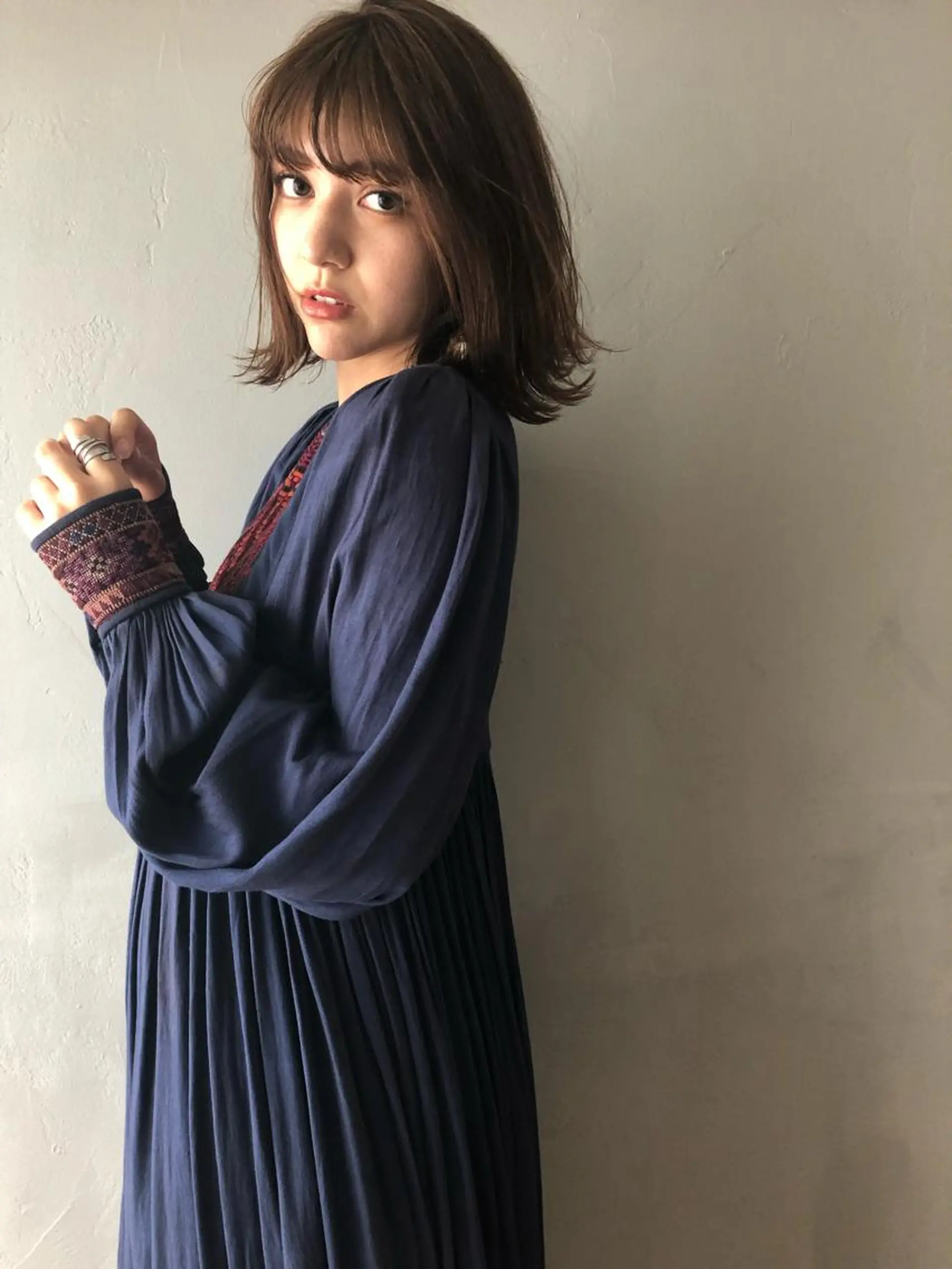 ミディアム IVORY.所属・🟩白髪ぼかし/ボブ /ショートヘア/大司のヘアスタイル