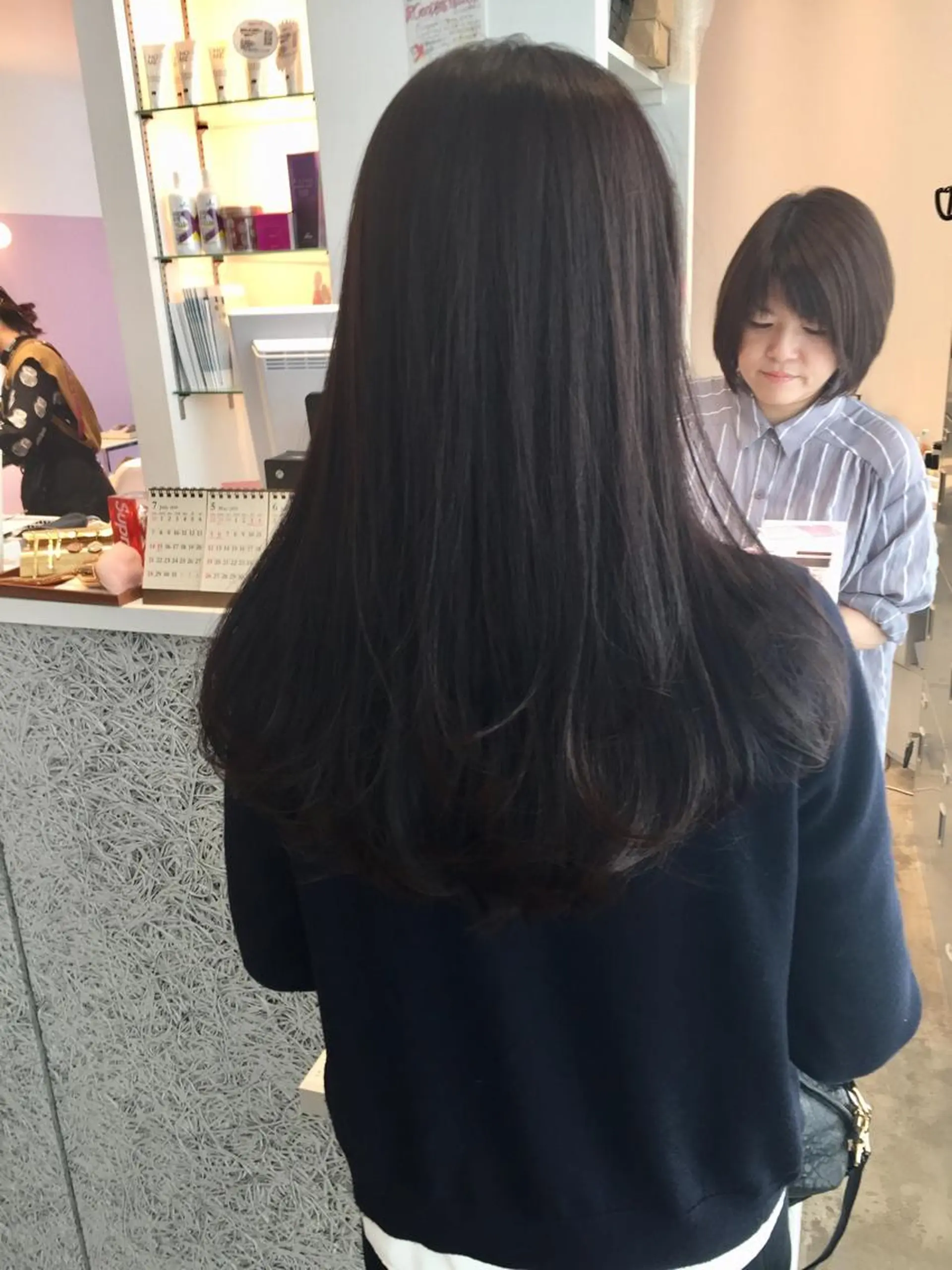 セミロング カット ヘアカラー トリートメント ヘッドスパ 所渉/韓国レイヤー /ウルフカットのヘアスタイル