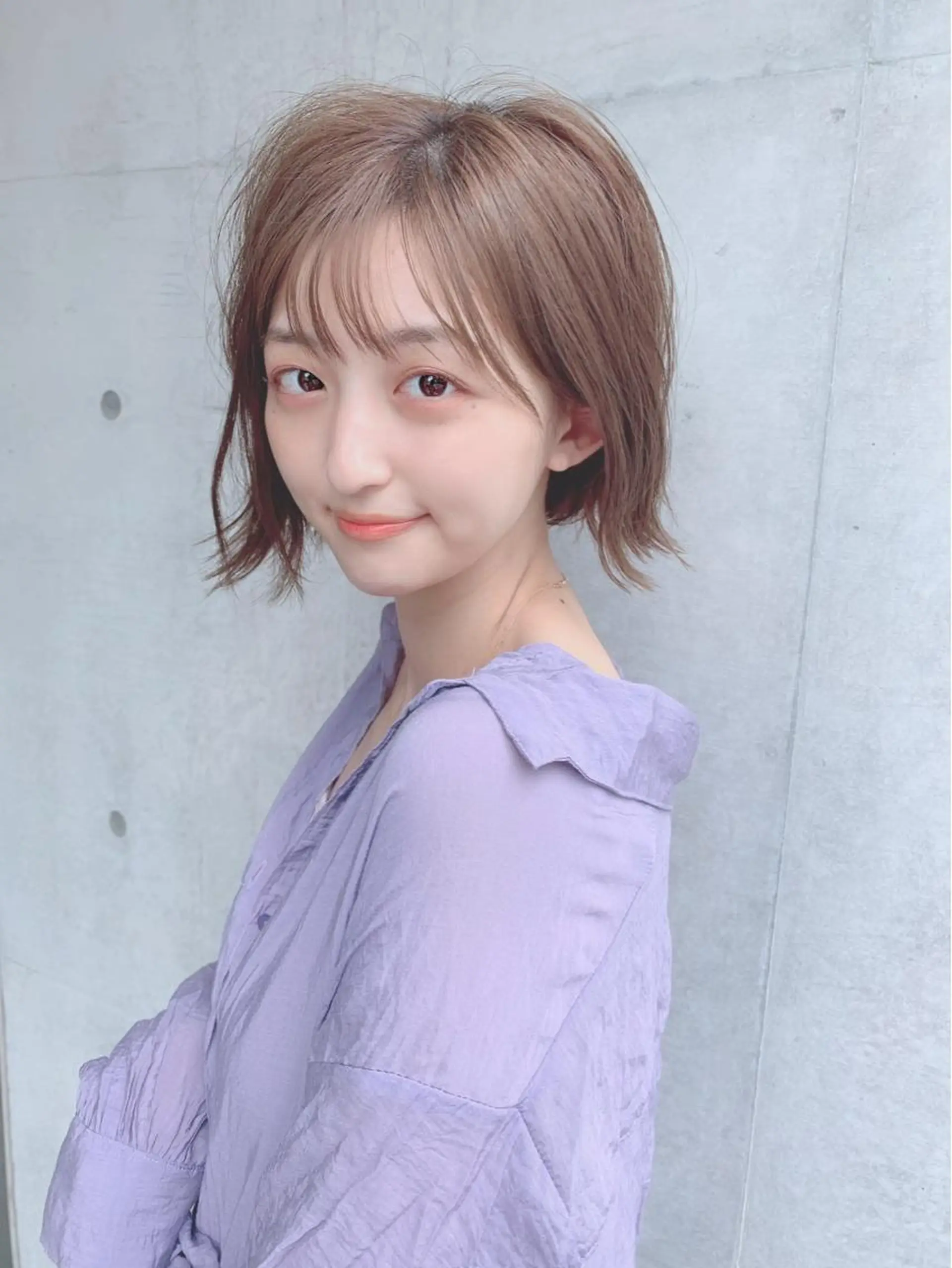 ミディアム カラー パーマ ヘアアレンジ 【公式】amble luxe池袋東口🩷のヘアスタイル