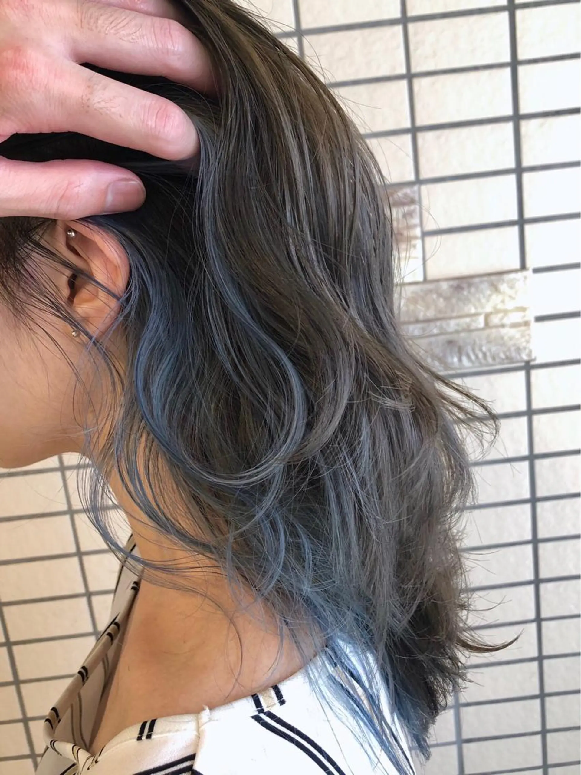 セミロング カラー 鈴木 マサアキのヘアスタイル