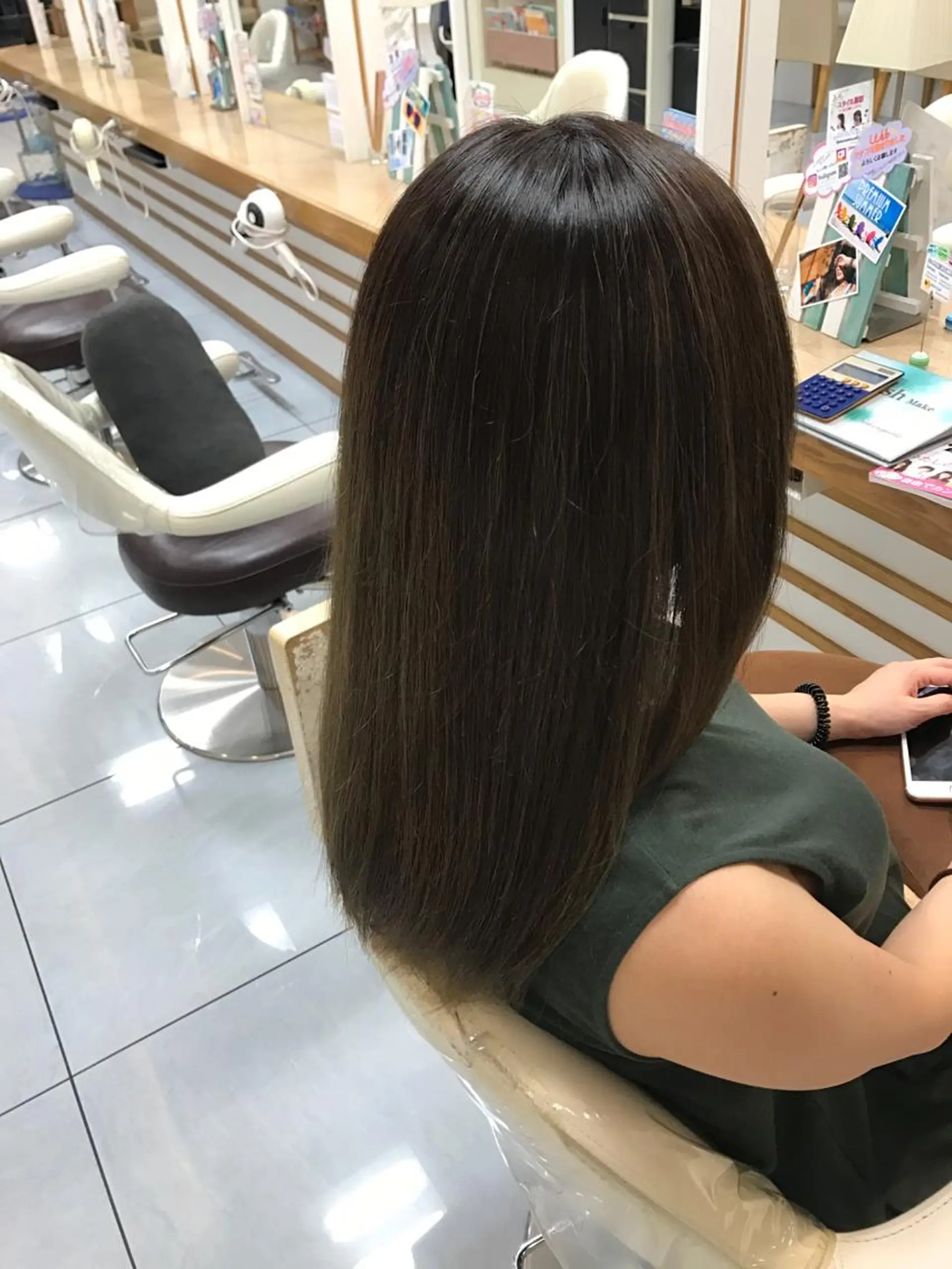 ロング 縮毛/レイヤー 韓国/橋口のヘアスタイル