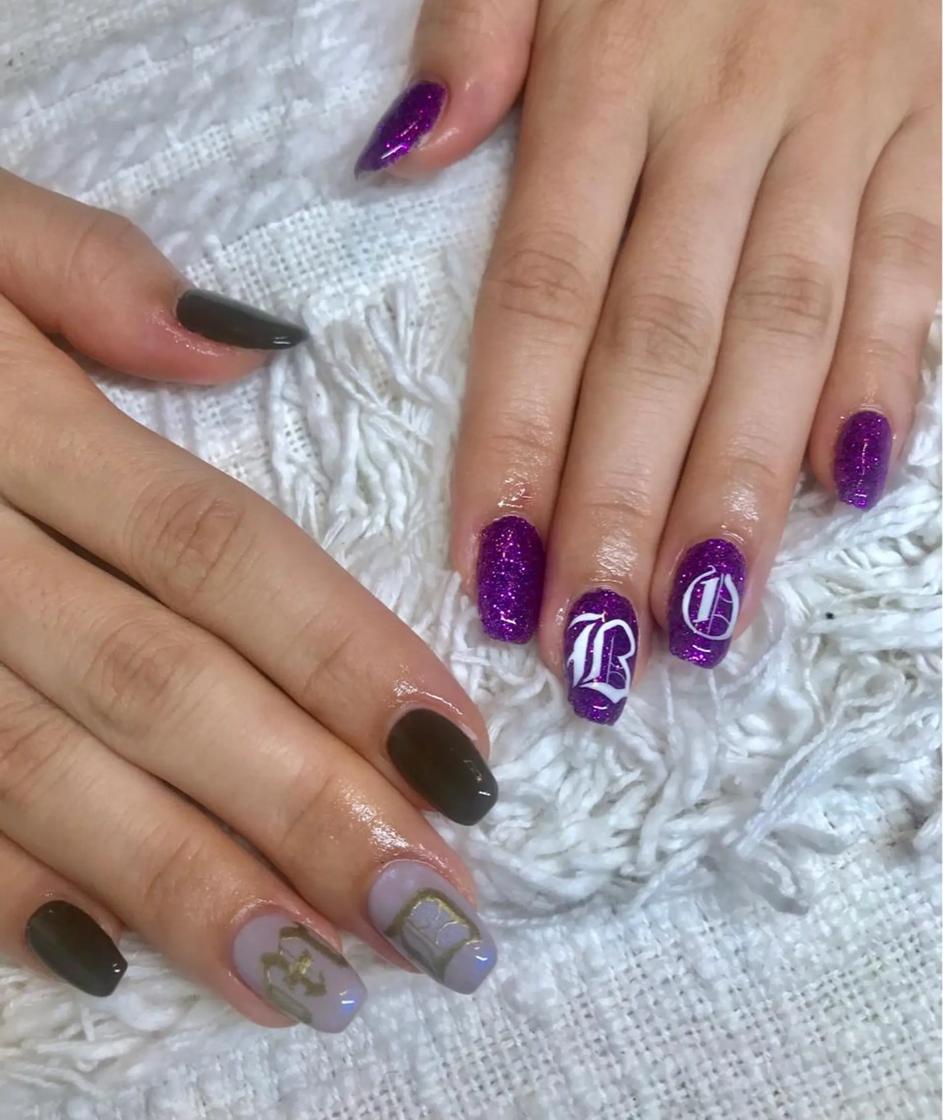 ミディアム カラー メンズ ネイル マツエク・マツパ ハンドネイル ハンドケア nail&eye Aoのマツエク・マツパデザイン