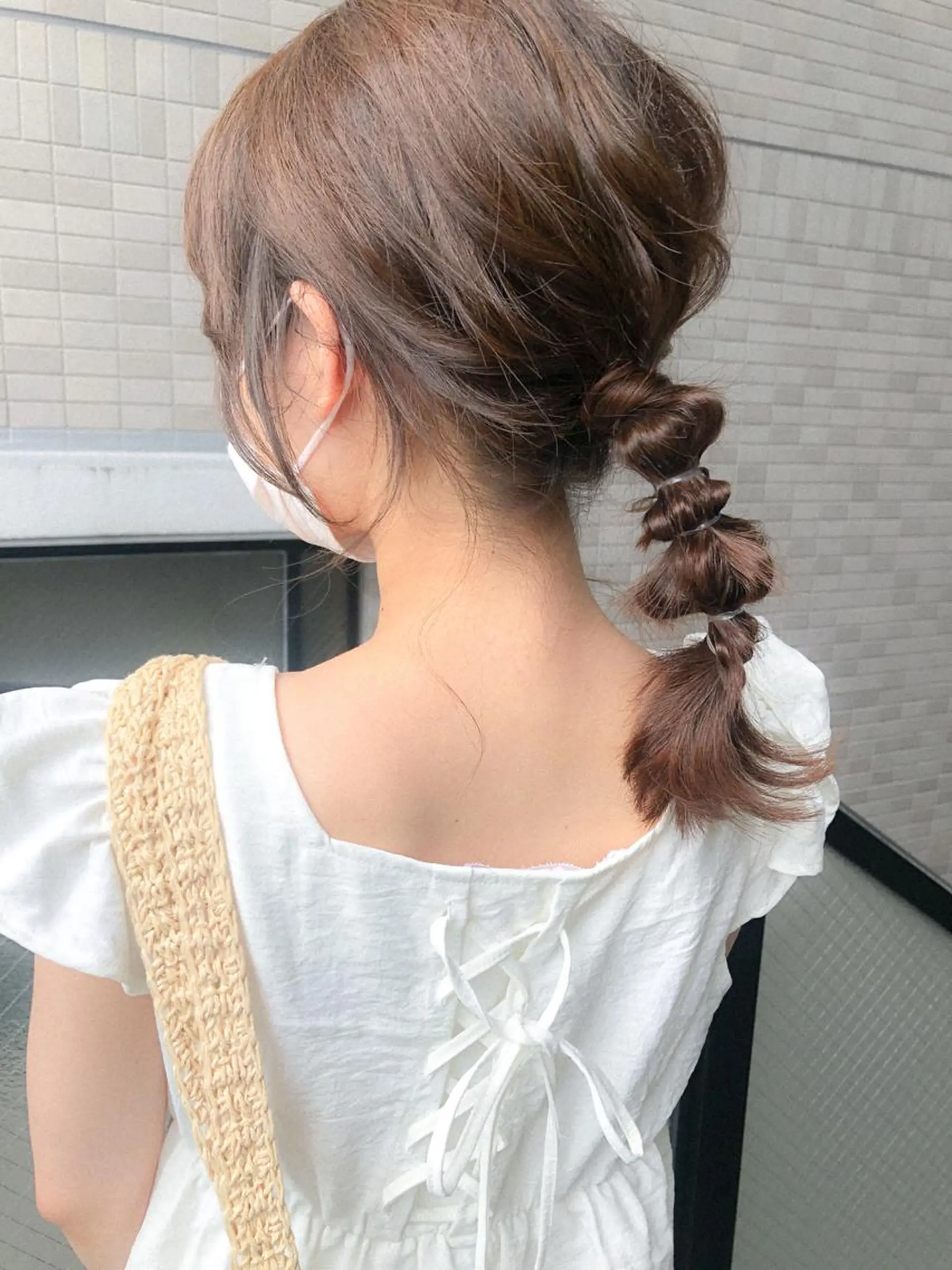 セミロング カラー ブリーチ ブラウンカラー ブリーチなしカラー カラーパティシエ facce🌼ikoのヘアスタイル