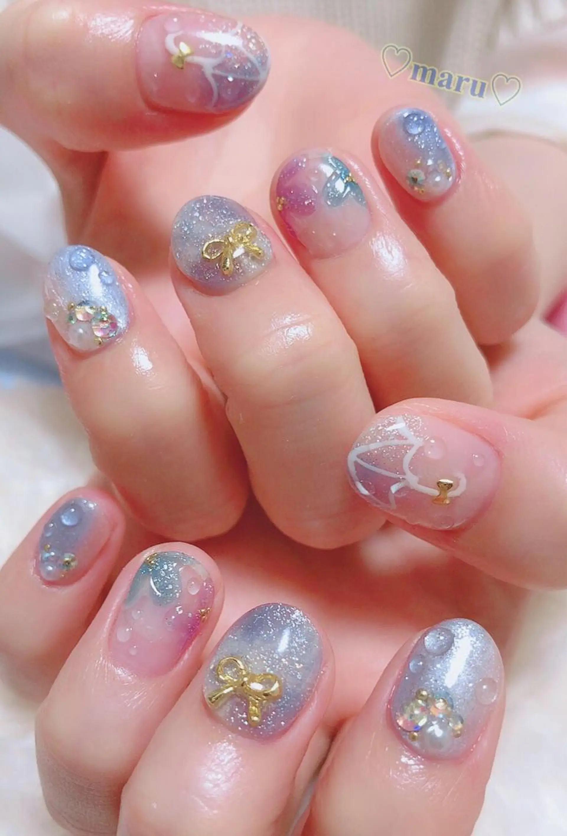 ネイル ジェルネイル ハンドネイル フットネイル まるみ ♡のネイルデザイン