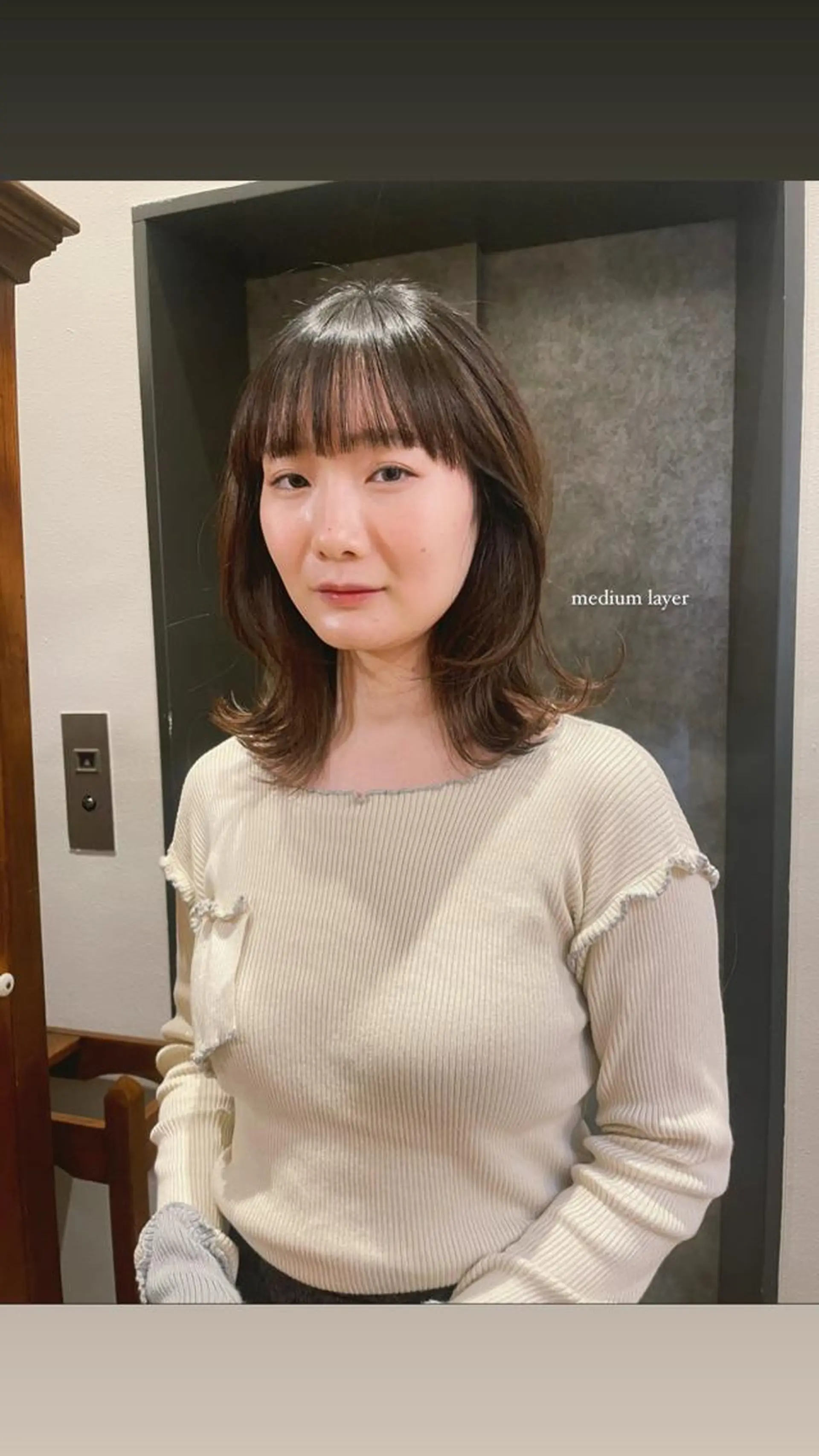 ミディアム くびれヘア レイヤーカット tete nico所属・似合わせ/ヘアカラー nanami🌸のヘアスタイル