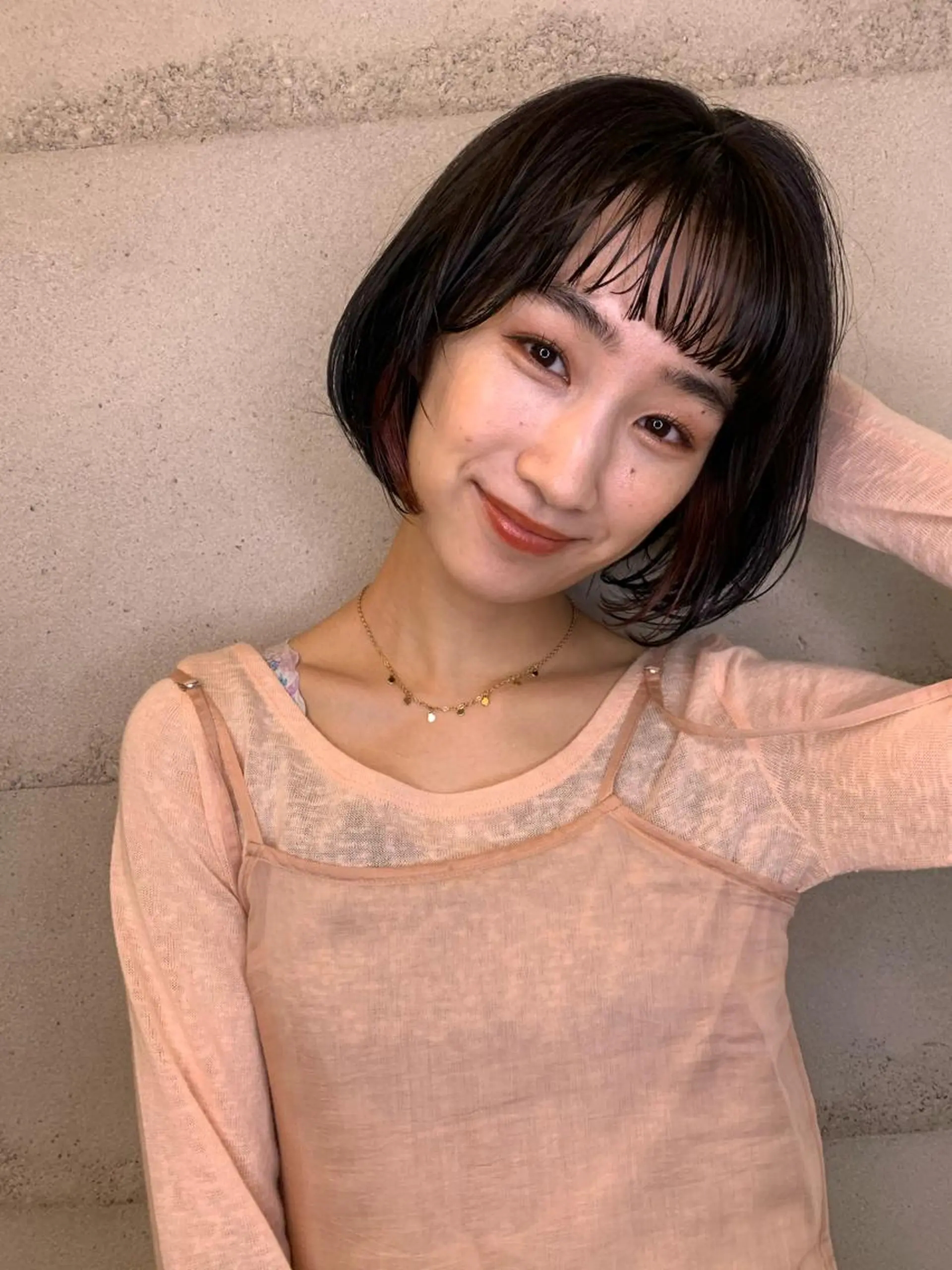 ショート カラー 透明感/オリーブ/ グレージュ/YUKAのヘアスタイル