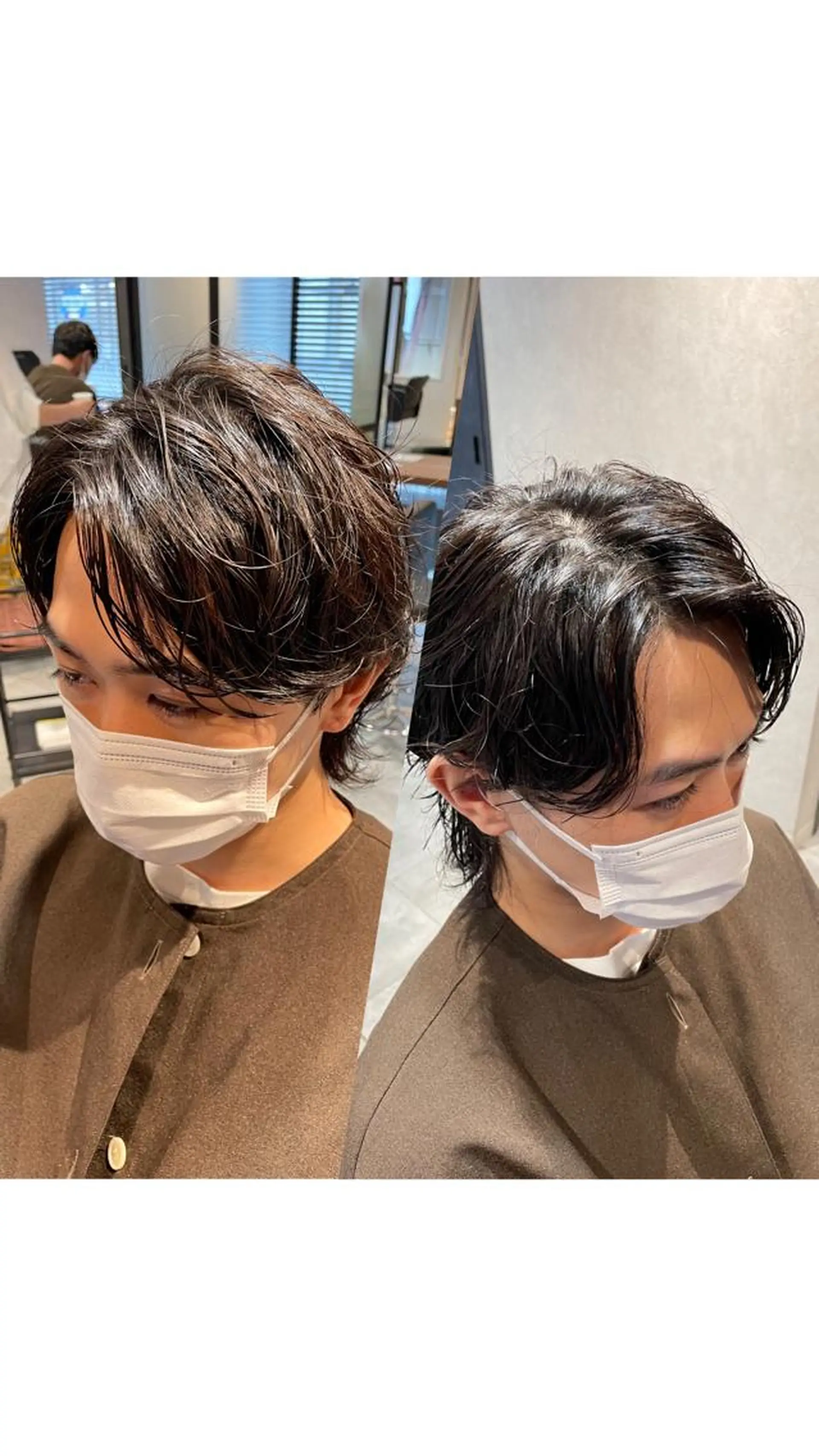 ミディアム パーマ メンズ 宮下 弦也のヘアスタイル