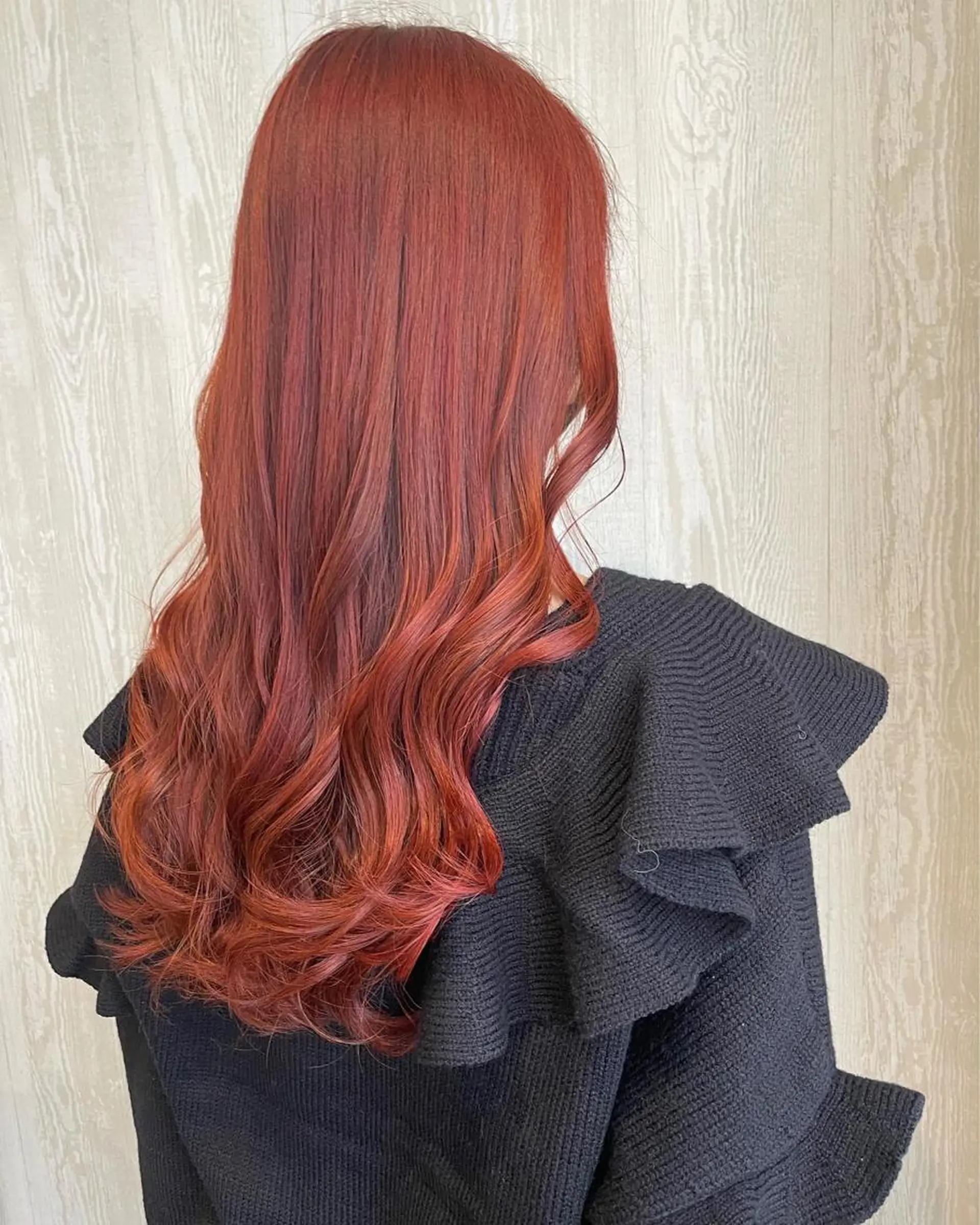 ロング カラー アッシュ ブラウンカラー カシス 透明感カラー カッパーブラウン カット ヘアカラー トリートメント 河合秀明/ショート /ボブ/レイヤーのヘアスタイル