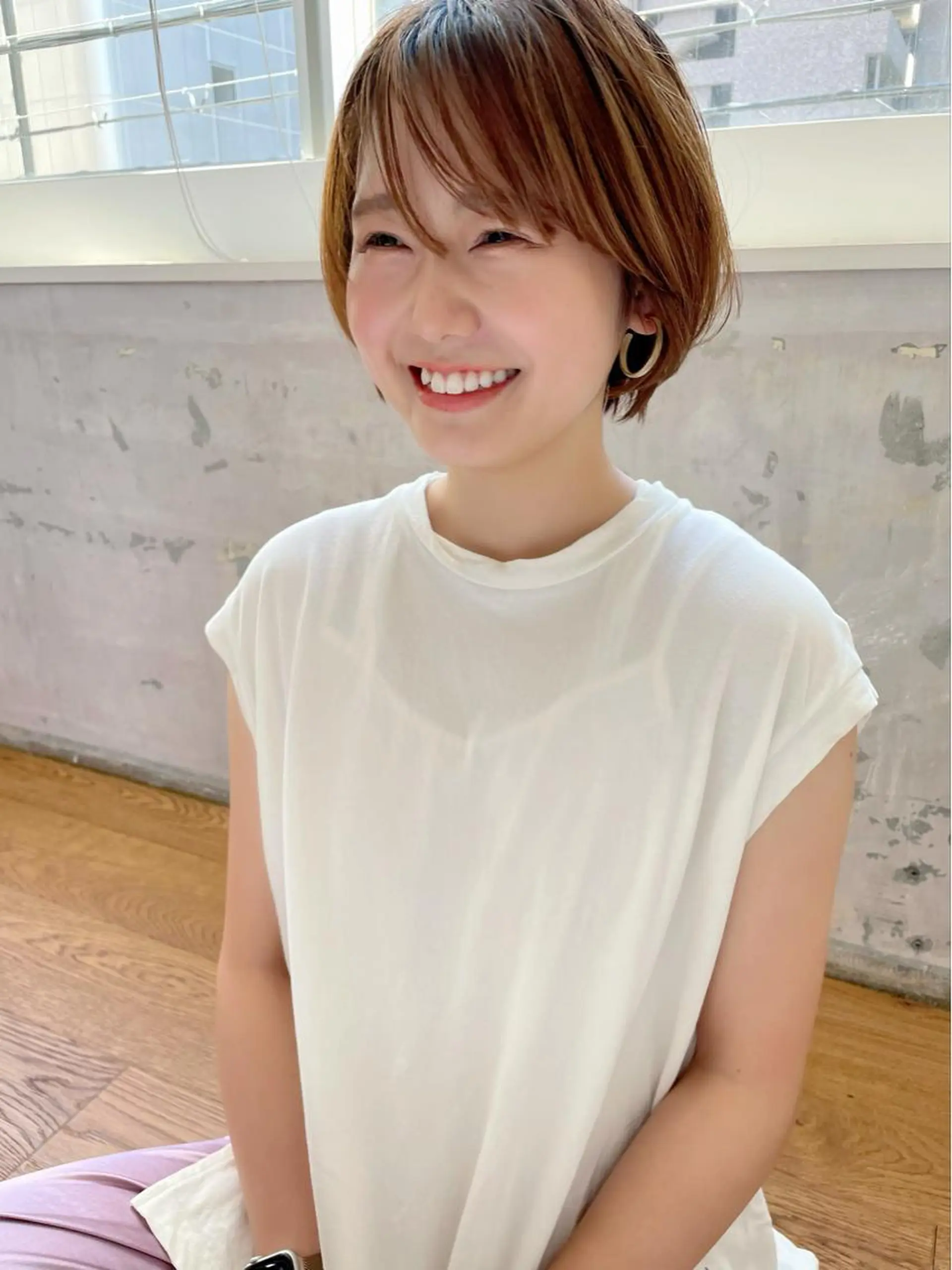 ショート カラー ショート ボブ 梅田 木戸健人のヘアスタイル