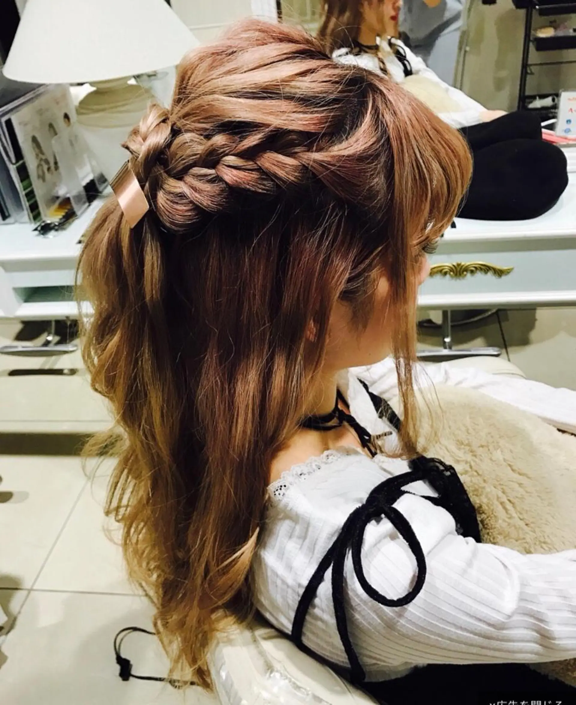 ロング ヘアアレンジ ハーフアップ Miku❇️ フェイスレイヤーのヘアスタイル