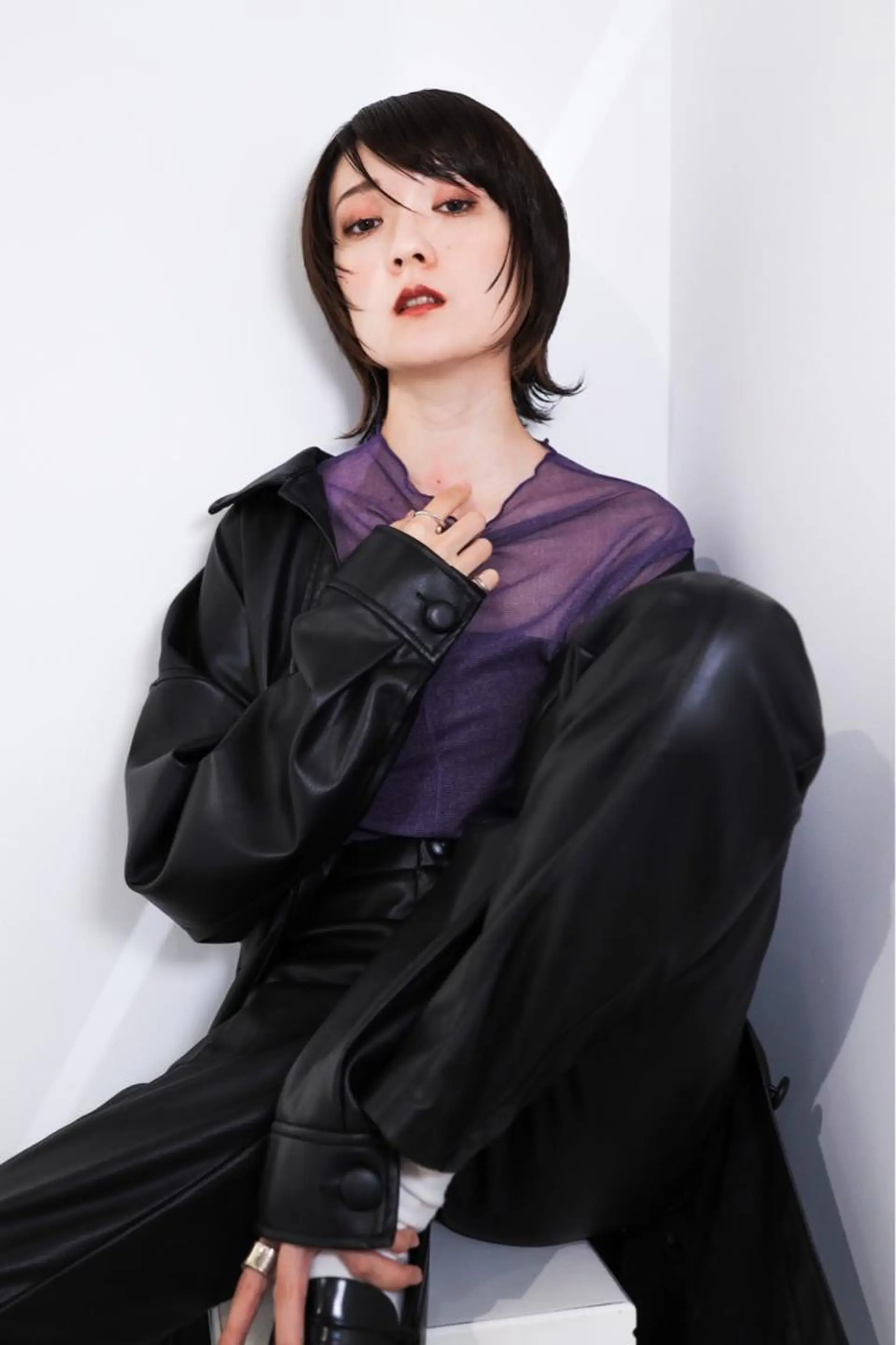 ミディアム カラー 角岡 真帆のヘアスタイル