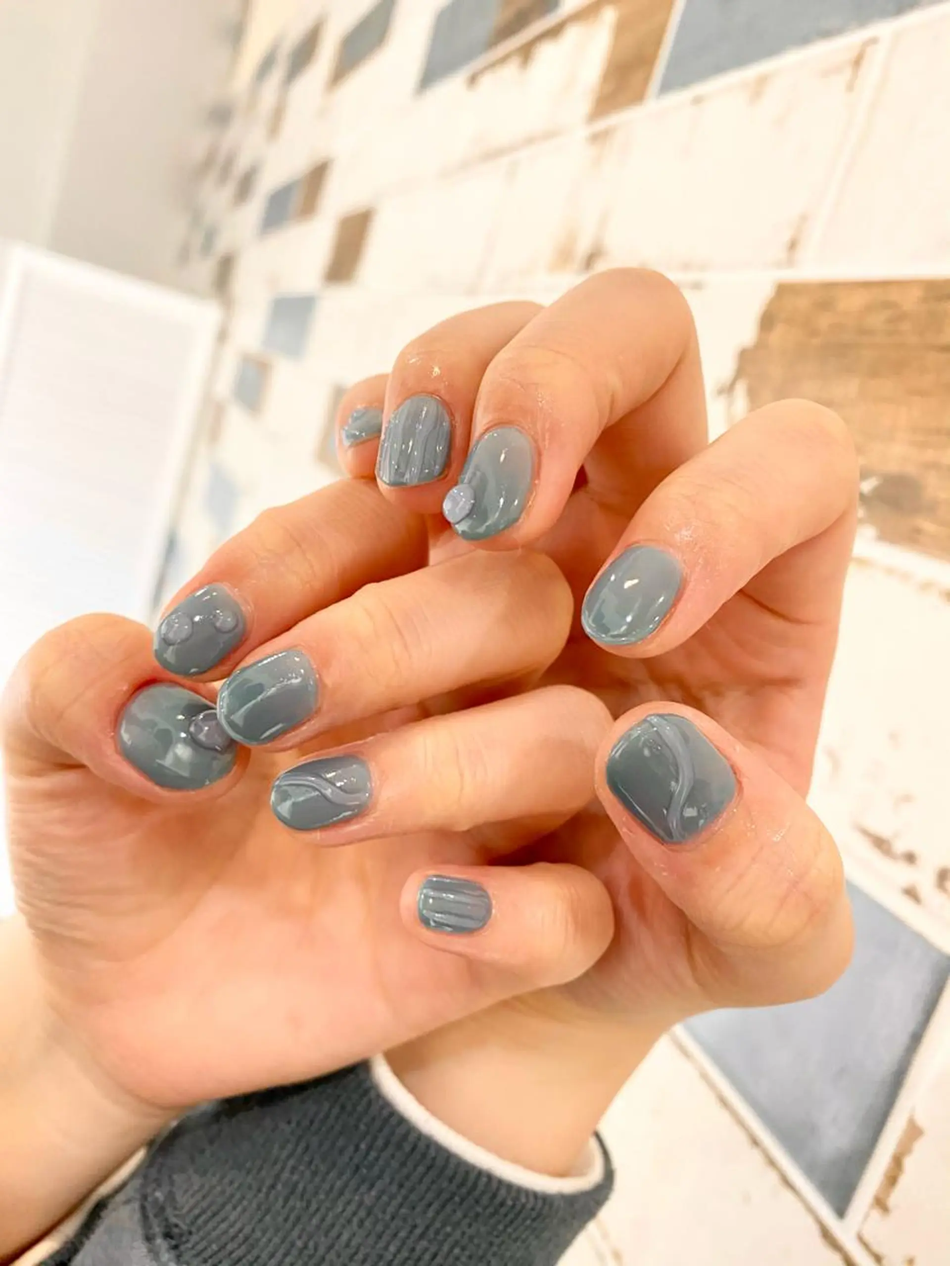 ネイル クリアネイル 持ち込み ワンカラーネイル ぷっくりネイル ハンドネイル フジタ エリカのネイルデザイン