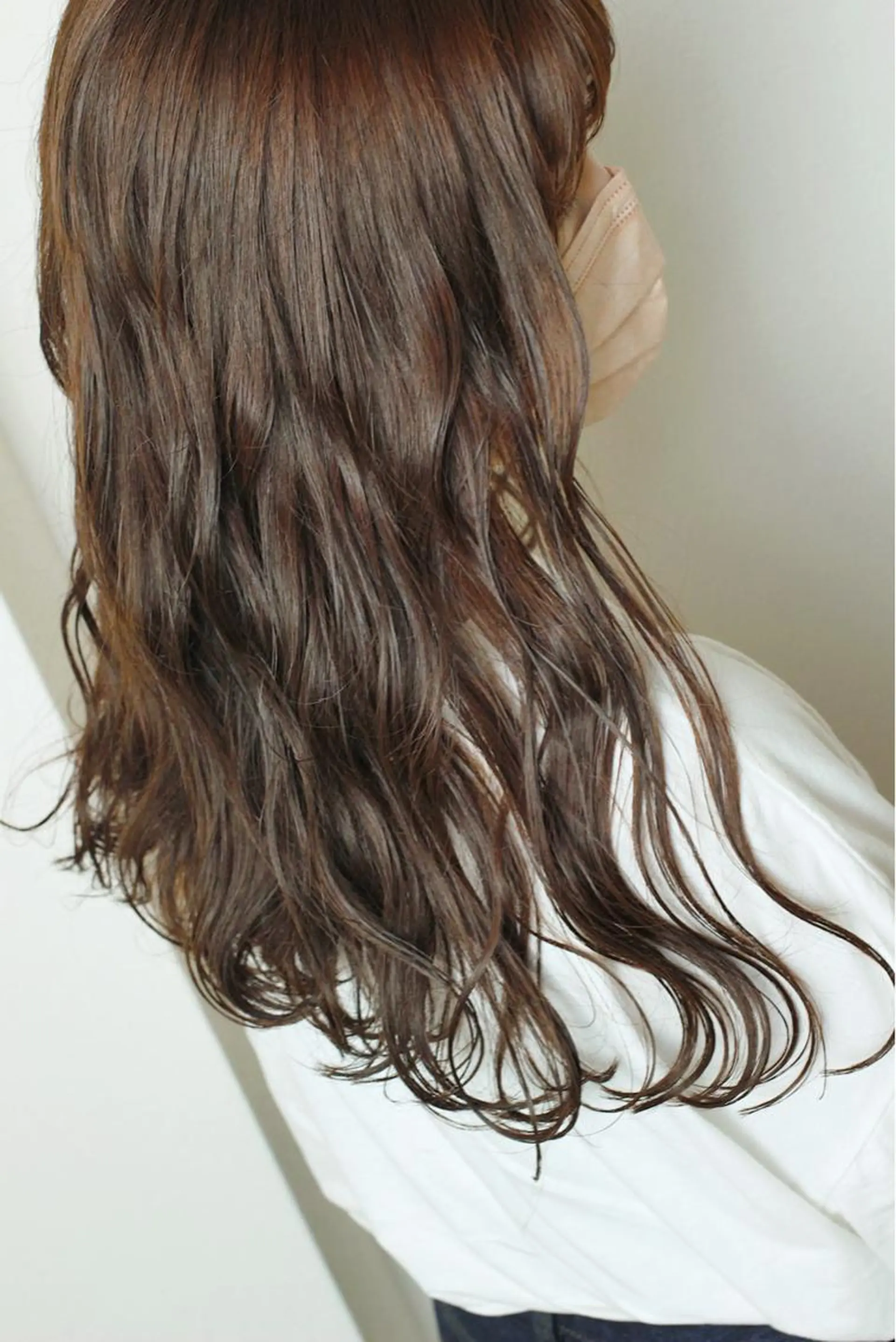 ロング カラー ブリーチ ブラウンカラー ブリーチなしカラー オレンジ オレンジブラウン カット ヘアカラー 土居 正季のヘアスタイル