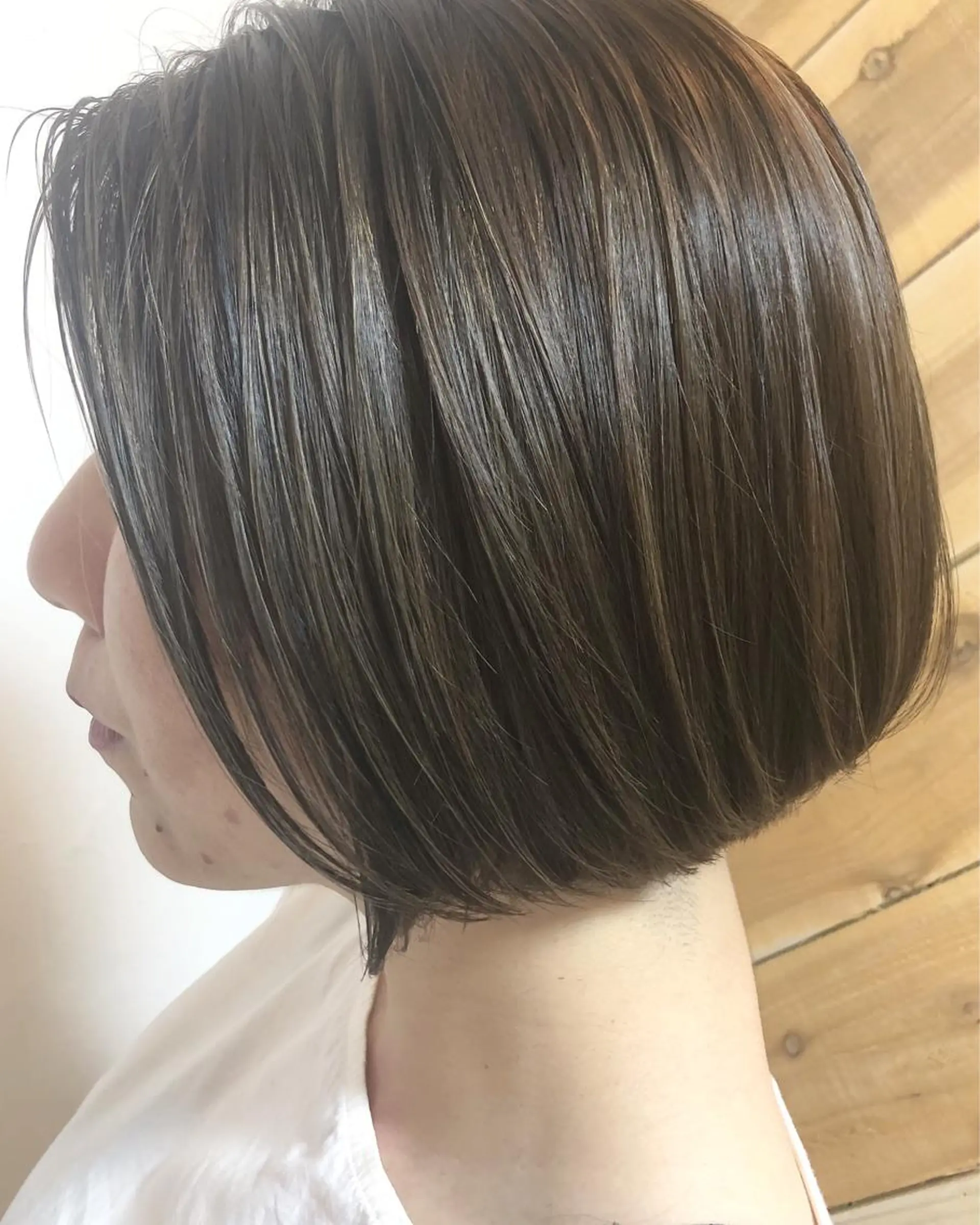 ショート カラー ベージュカラー ハイライトカラー イルミナカラー ボブ ハイライト hair salon Ranun髪質改善のヘアスタイル